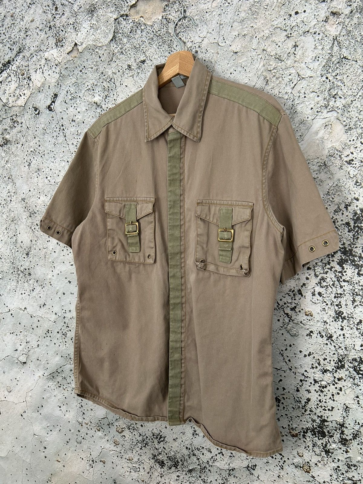 H&M Vintage Military Shirt Skate Baggy Rap Retro Hype Size US L / EU 52-54 / 3 - 2 Thumbnail