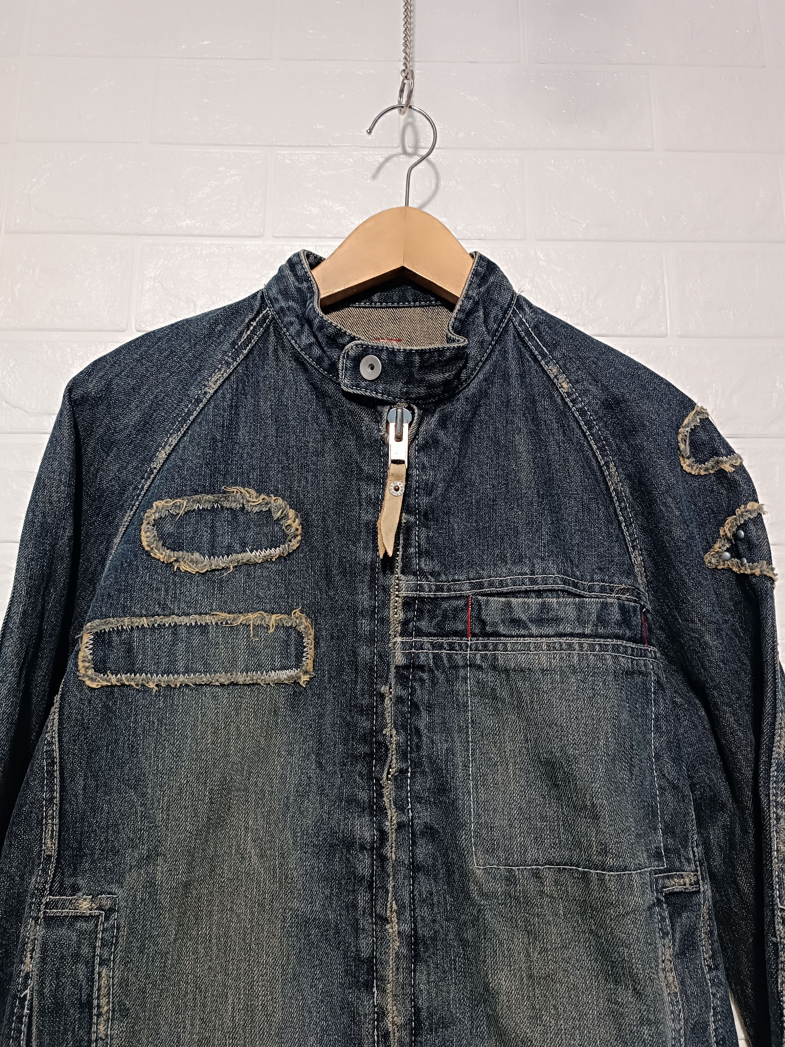 Japanese Brand Vintage Denim Biker Jacket Size US M / EU 48-50 / 2 - 3 Thumbnail