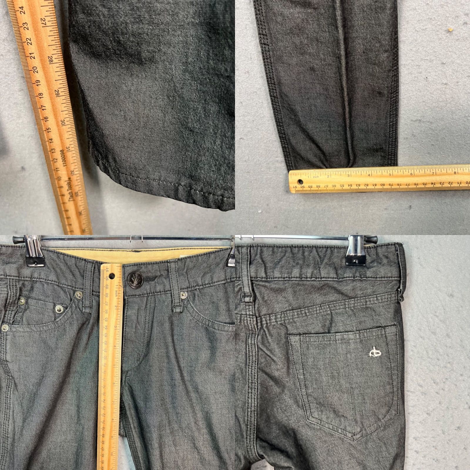 Rag & Bone rag & bone Womens 25 Gray Skinny Jeans Cotton Blend Denim 5-Pocket Inseam 32 Size 42" / US 20 - 8 Thumbnail