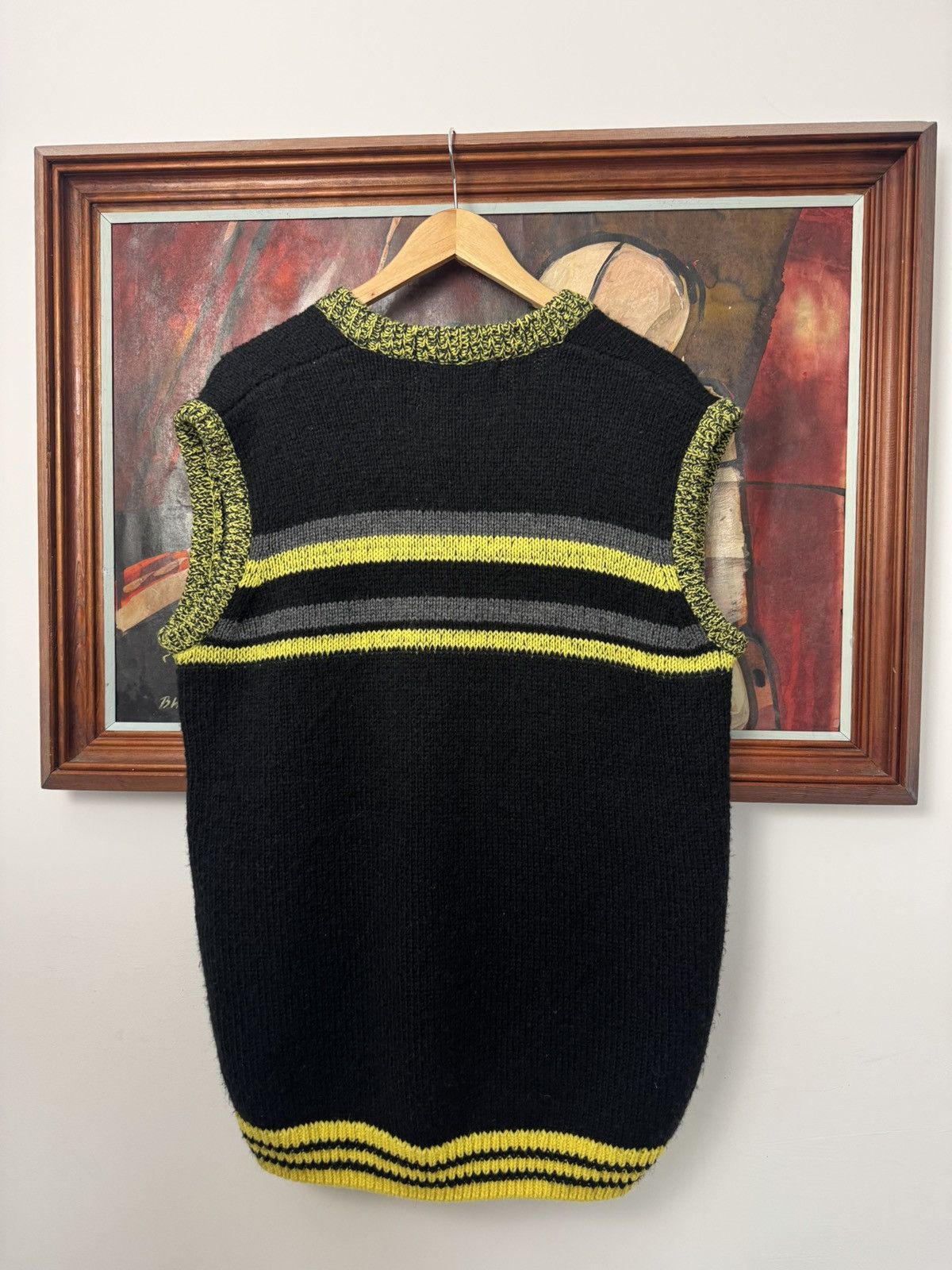 Raf Simons Raf Simons X Fred Perry knitted vest rare designer black Size US M / EU 48-50 / 2 - 2 Thumbnail