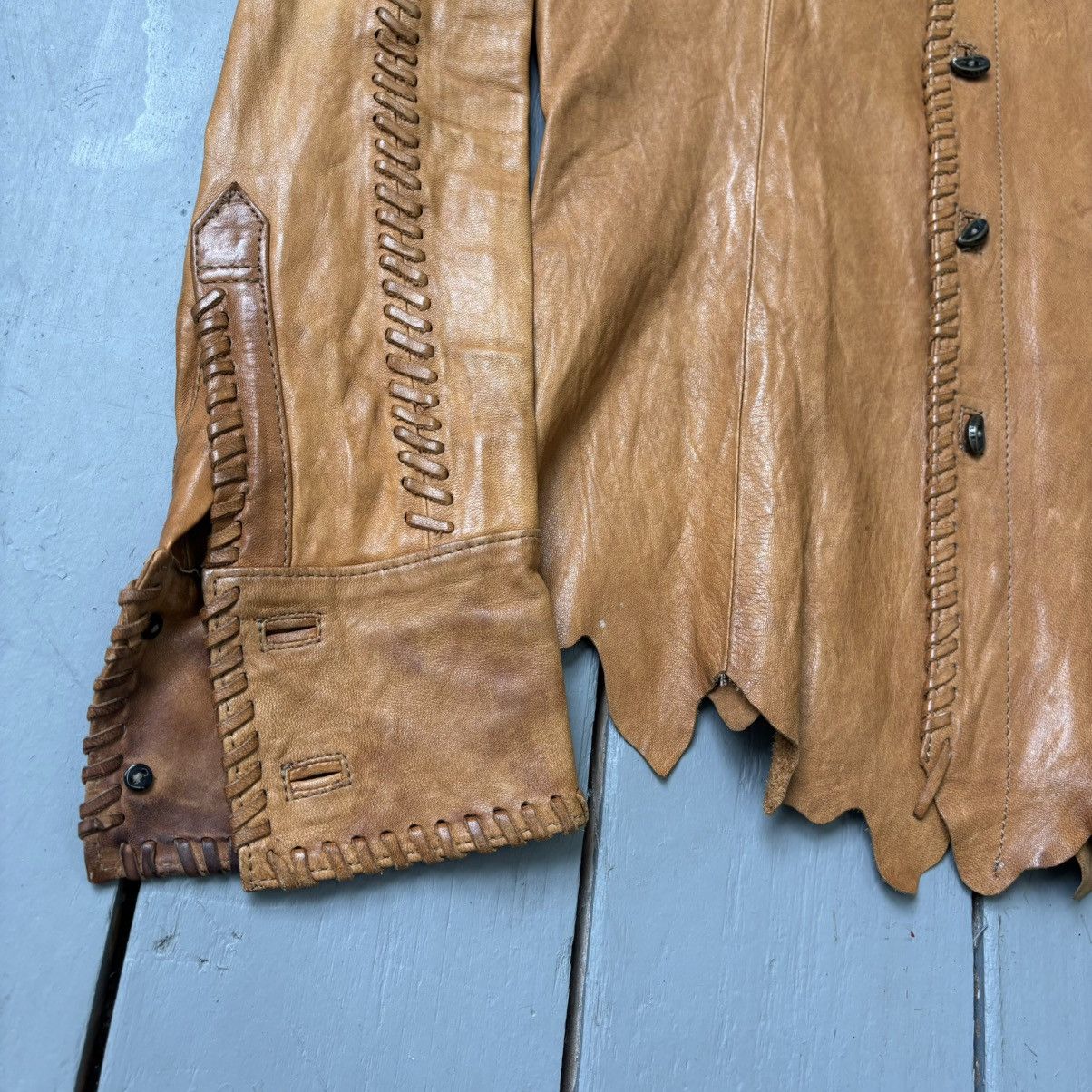 If Six Was Nine Obelisk Leather Cowboy Shirt Size US S / EU 44-46 / 1 - 3 Thumbnail