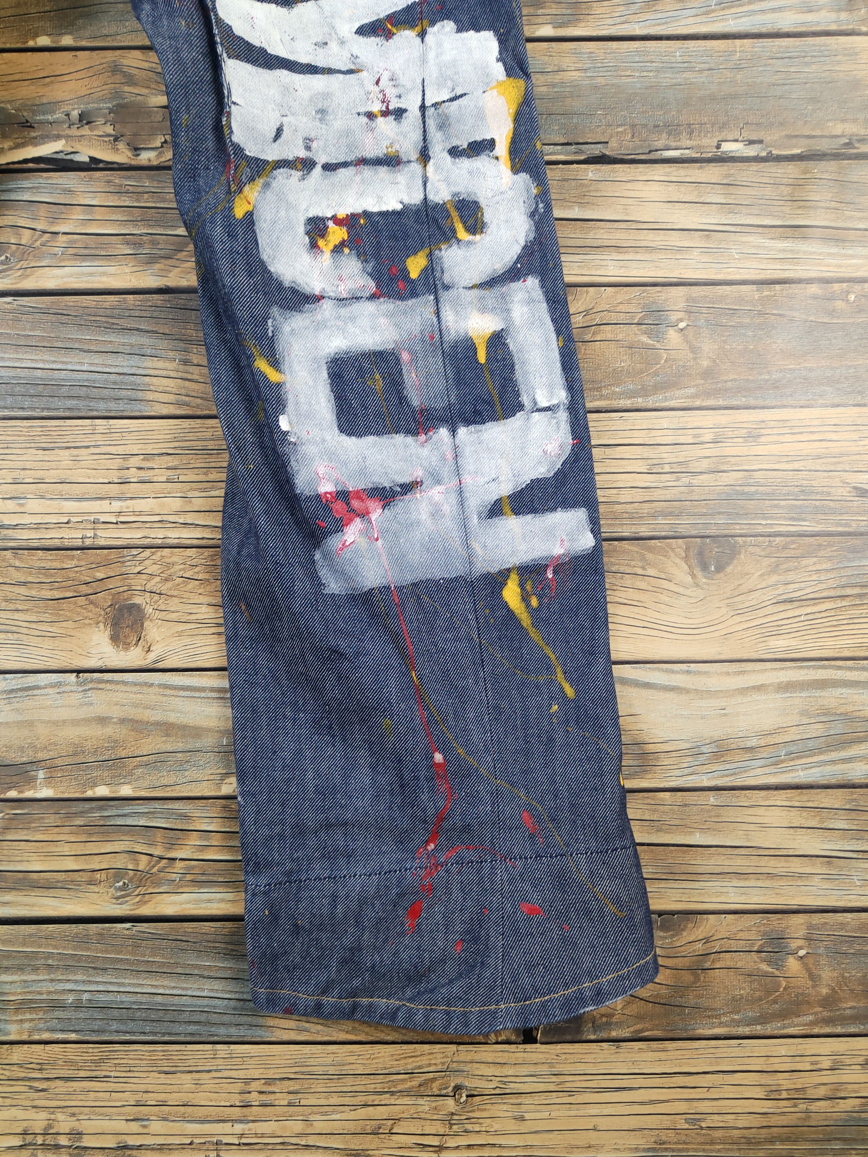 Levi's Levi's Engineered painted Comisen Ripped denim Jeans #W2092 Size US 30 / EU 46 - 7 Thumbnail