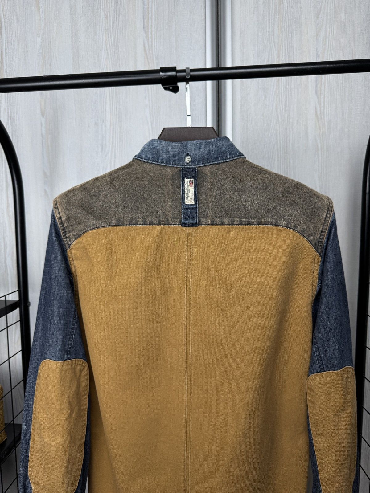 Designer × Japanese Brand Pearly King blue denim brown canvas leather shirt Size US M / EU 48-50 / 2 - 10 Thumbnail