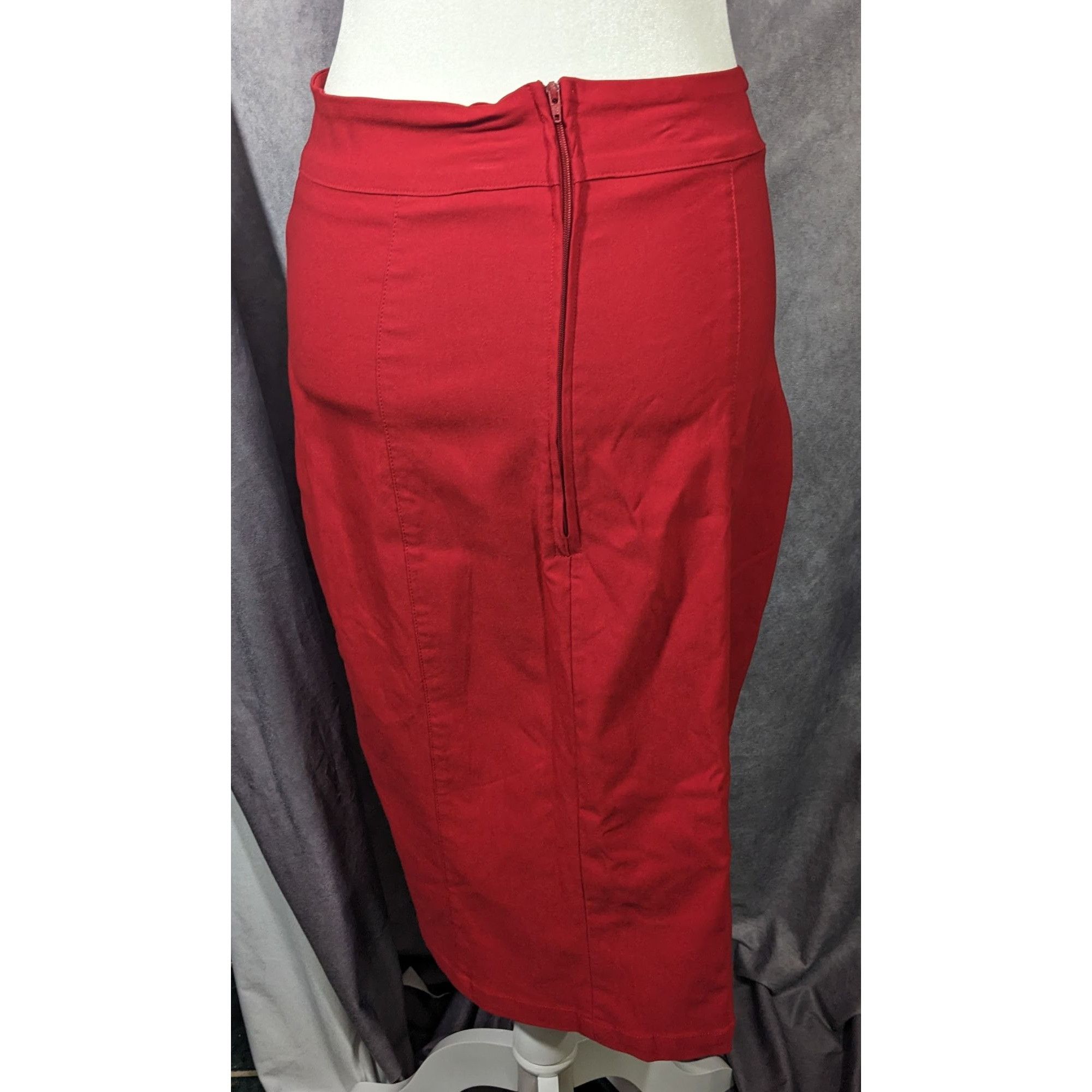 ROCKSTEADY Rock Steady Rockabilly Pinup Black And Red Pencil Skirt Size Size 30" / US 8 / IT 44 - 10 Thumbnail