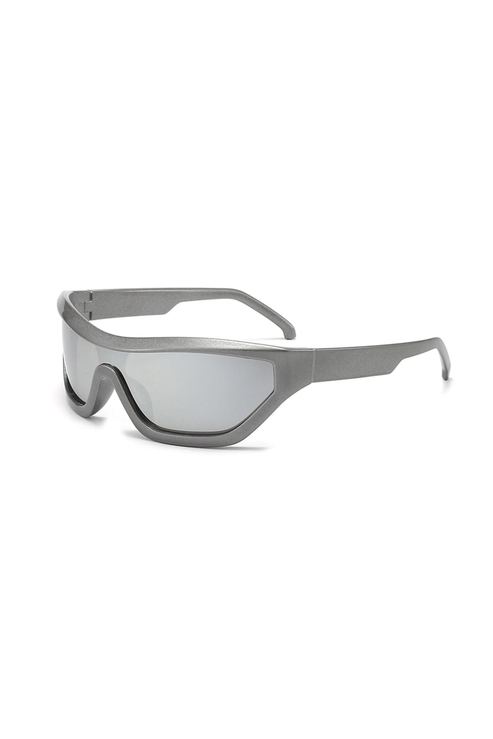 Japanese Brand Y2k Avant Garde Futuristic Rectangle Silver Sunglasses OS Size ONE SIZE - 7 Thumbnail