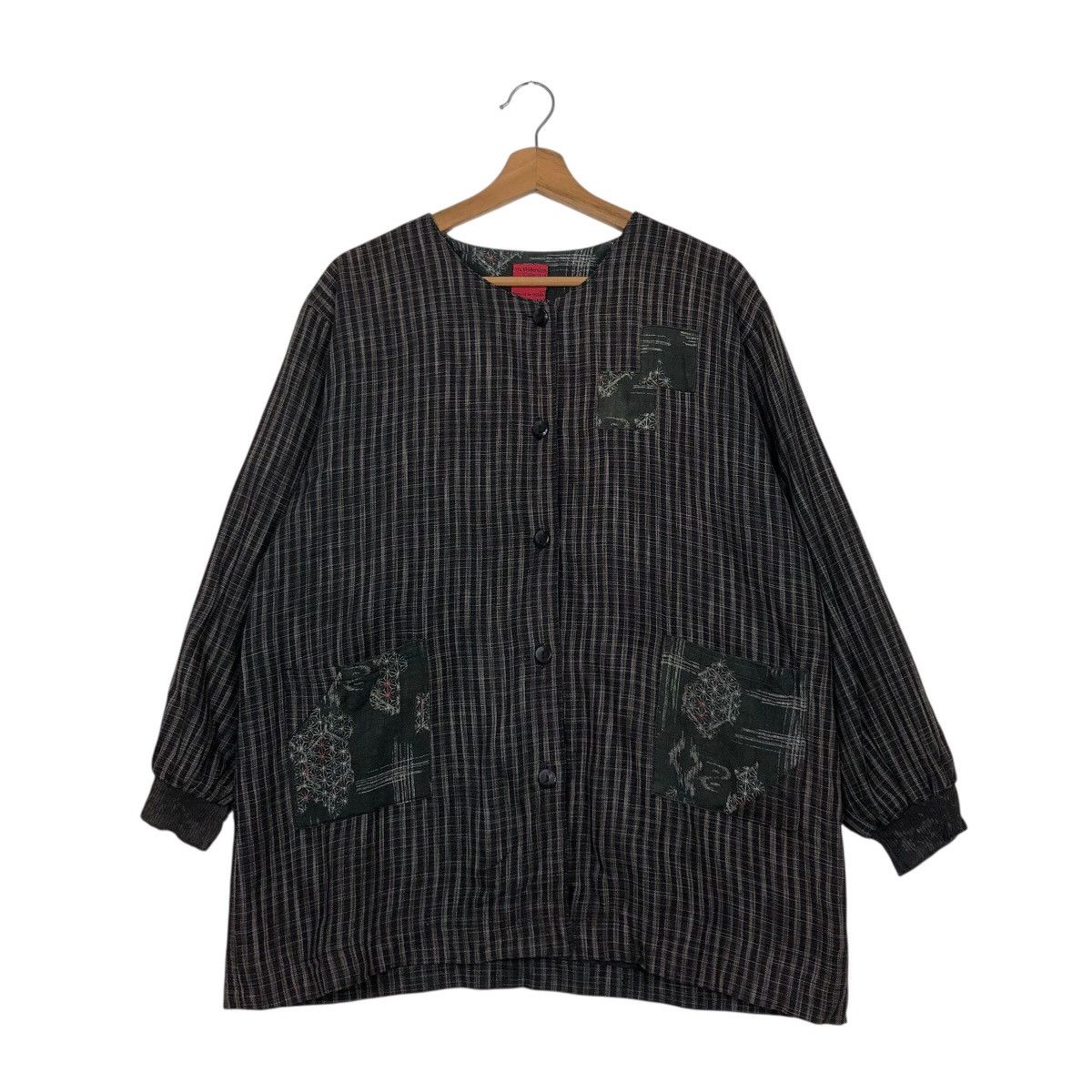 Japanese Brand Vintage Hickory Chore Design Long Sleeve Ogran Issey Miyake Size US L / EU 52-54 / 3 - 2 Thumbnail