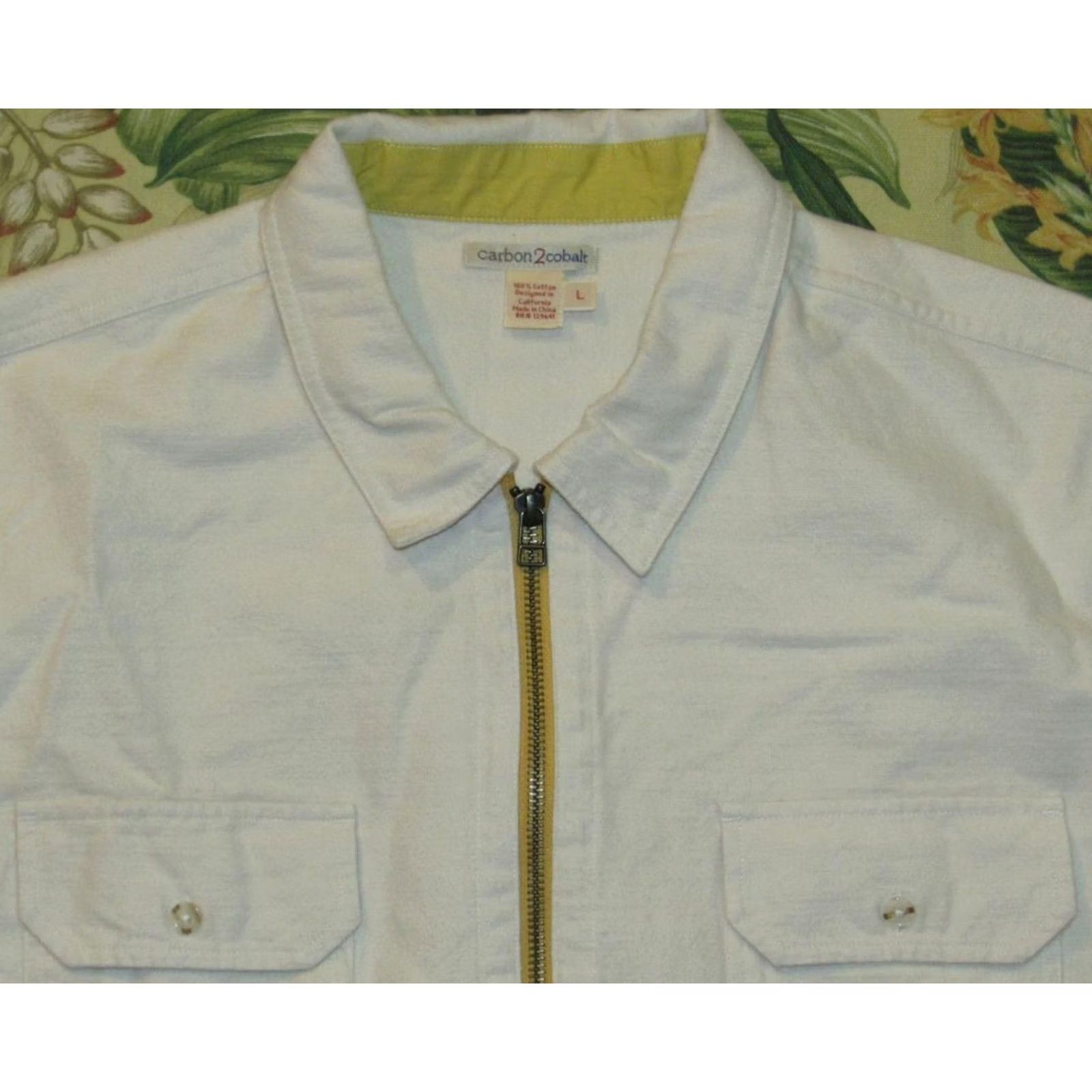 Carbon2Cobalt CARBON2COBALT Beige Full Zip Cotton Jacket Large L Size US L / EU 52-54 / 3 - 2 Thumbnail