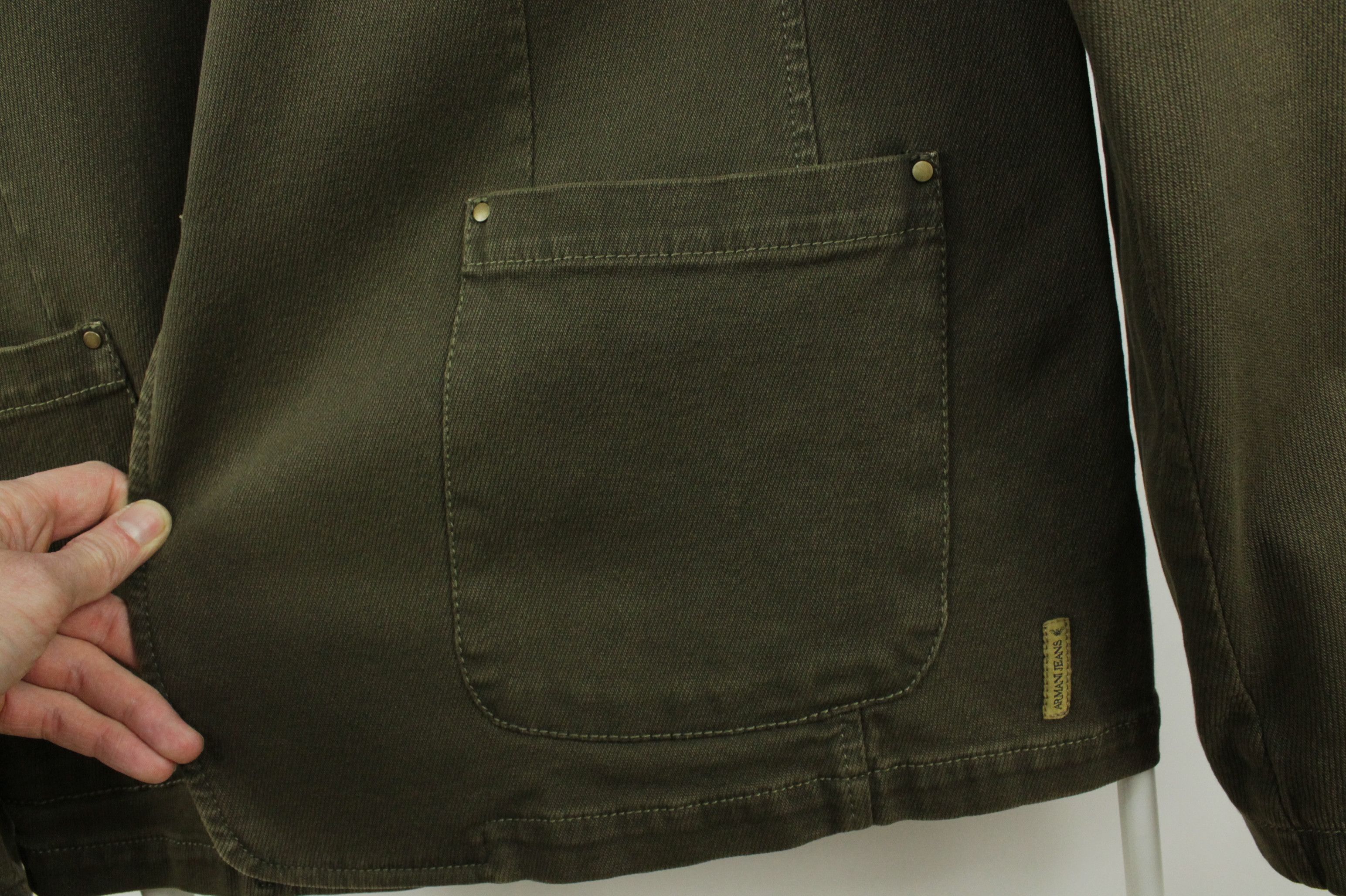 Armani Armani Jeans Stretch Khaki Cotton Sport Coat Blazer Jacket Size US L / EU 52-54 / 3 - 5 Thumbnail