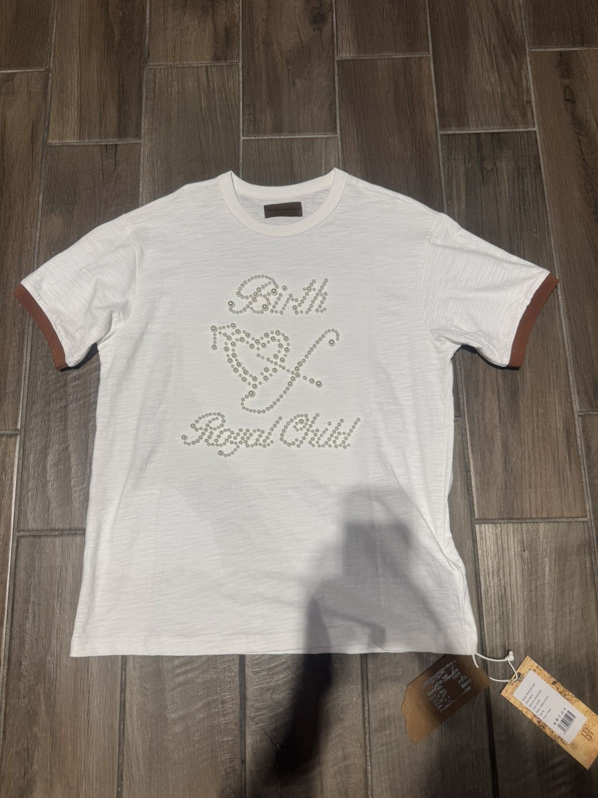BIRTH OF ROYAL CHILD PEARL PATCHWORK TEE WHITE