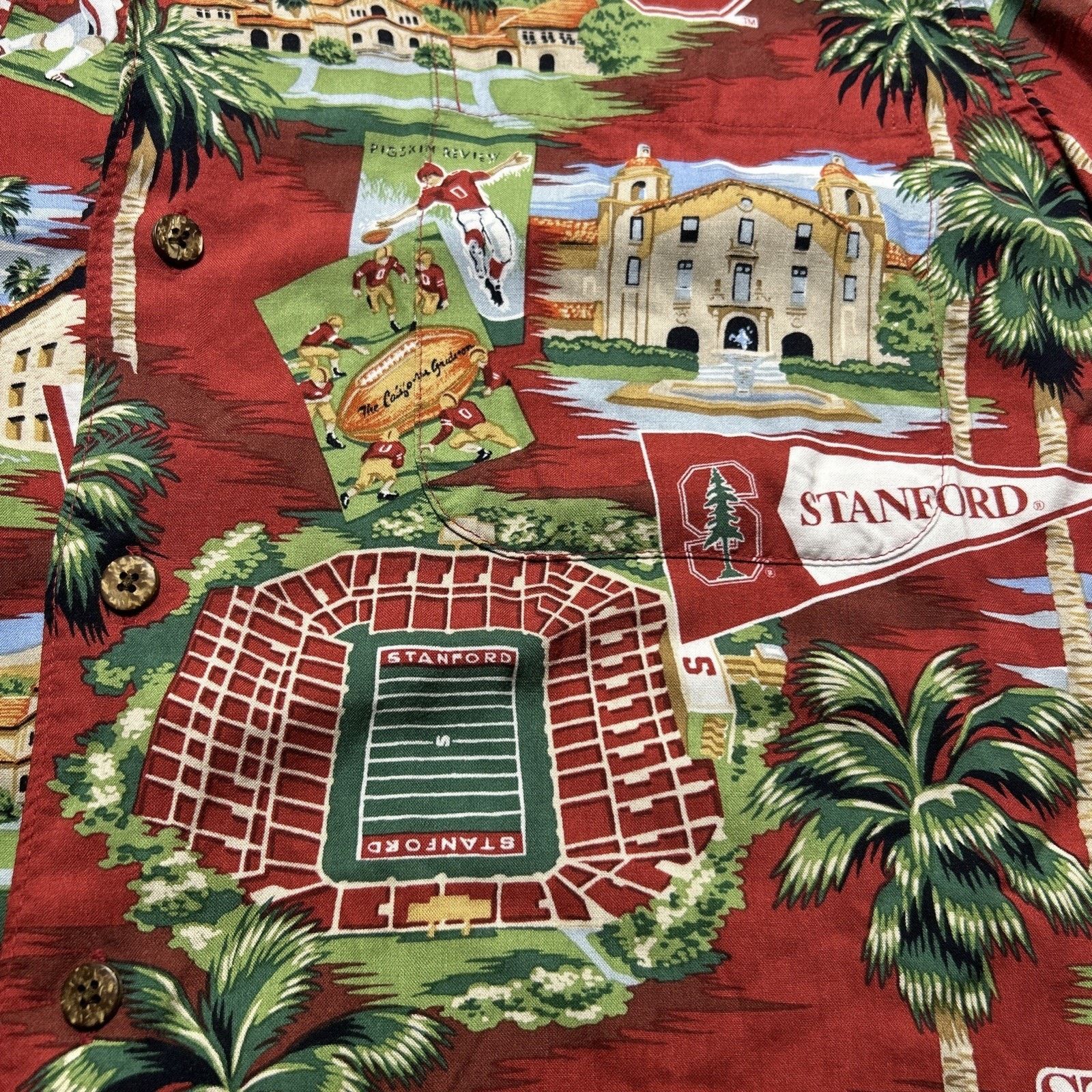 Reyn Spooner Reyn Spooner NCAA Stanford Louis Cardinals Large Band Collar Size US L / EU 52-54 / 3 - 11 Thumbnail