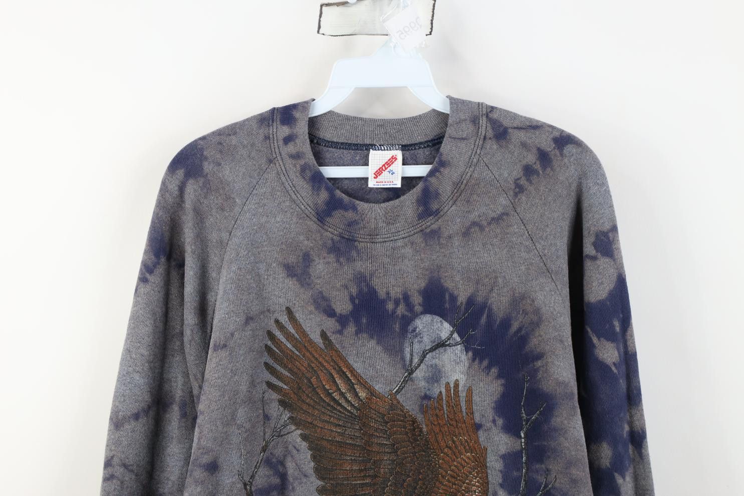 Vintage Vintage 90s Streetwear Nature Eagle Crewneck Sweatshirt USA Size US XL / EU 56 / 4 - 2 Thumbnail