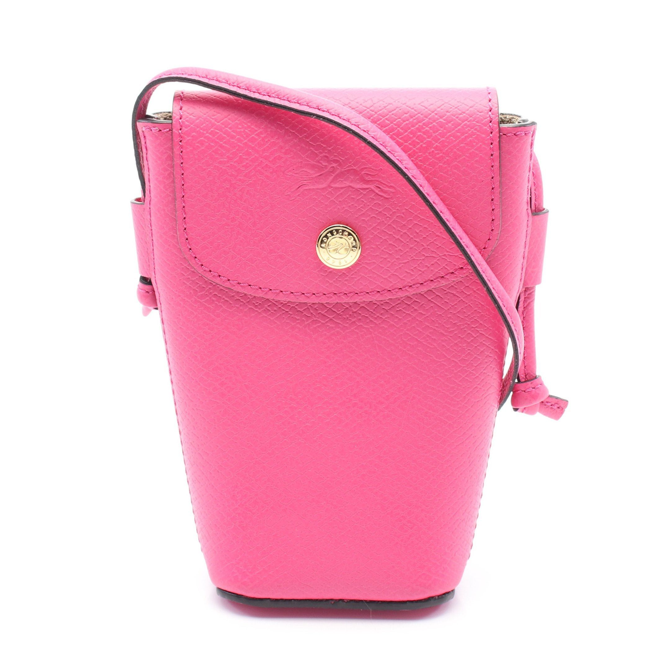 Longchamp Longchamp Epurée Smartphone Case Shoulder Bag Leather Pink Size ONE SIZE - 1 Thumbnail
