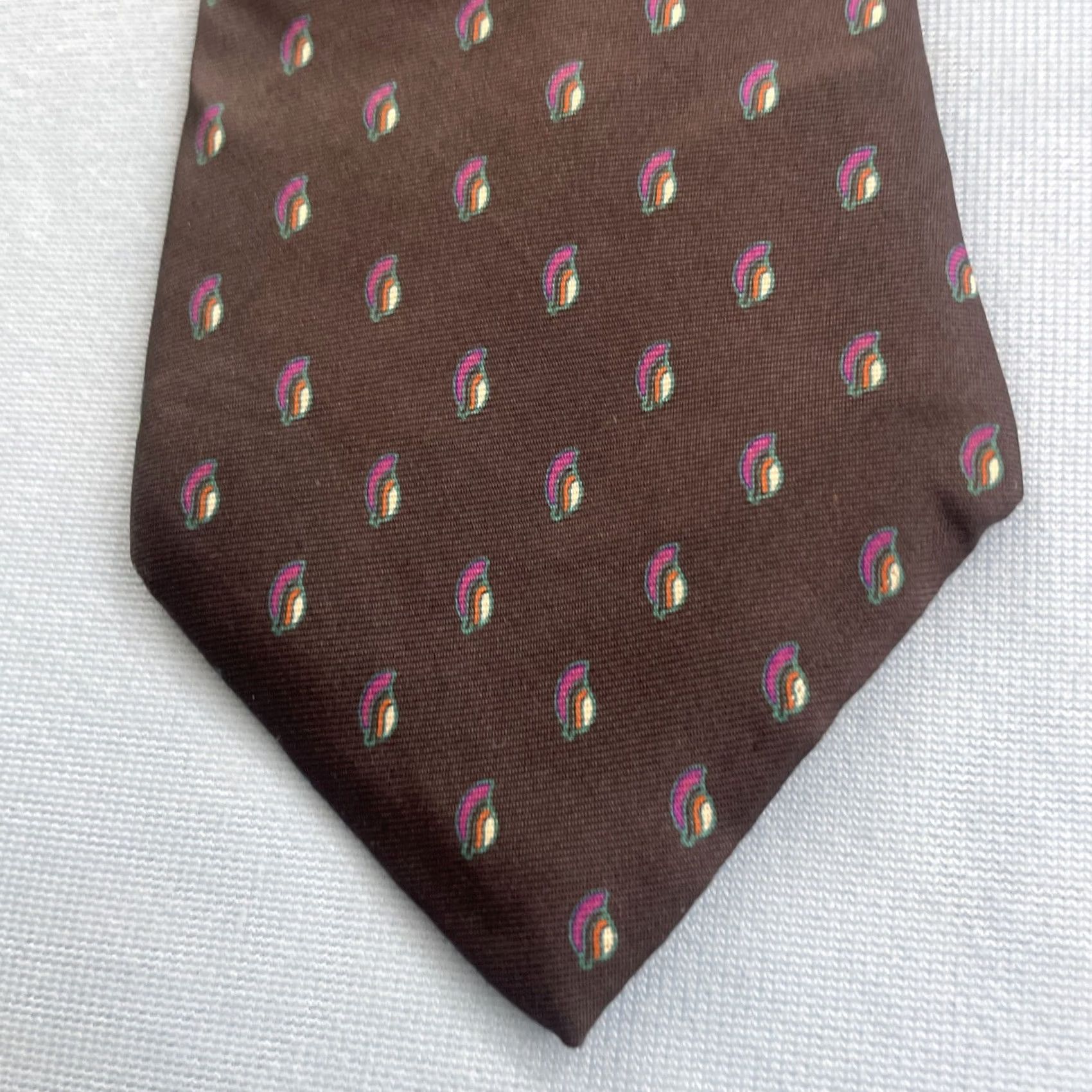 Vintage VINTAGE Necktie Charing Cross Schreter Italy Silk vtg 90s Geometry Black Deco Fan 3.5x56 Capsule Necktie Size ONE SIZE - 2 Thumbnail