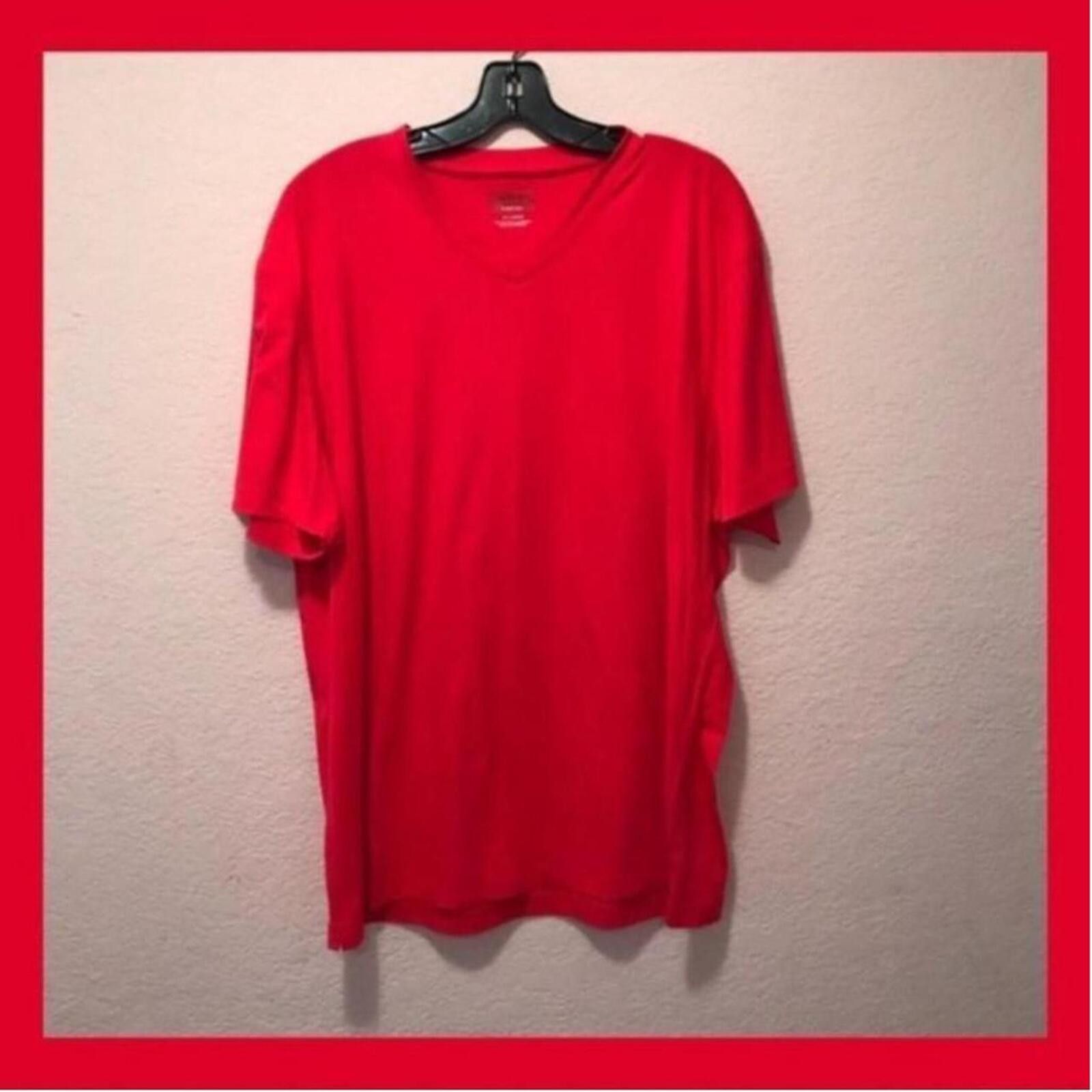 Other Alfani Red V-Neck T-Shirt Size ONE SIZE - 1 Thumbnail