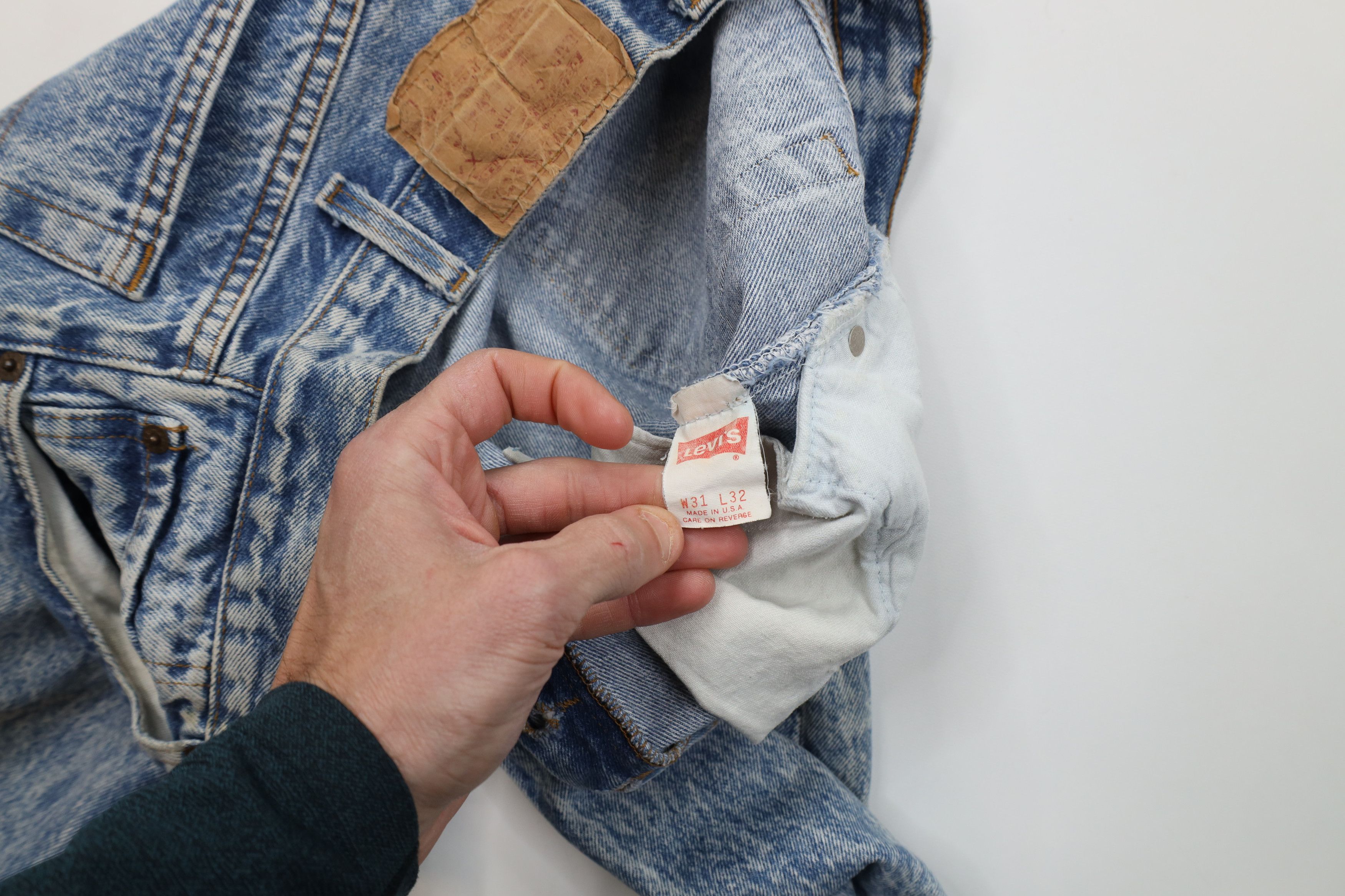 Levi's Vintage 80s Levis 501xx Button Fly Acid Wash Jeans USA Size US 30 / EU 46 - 11 Thumbnail