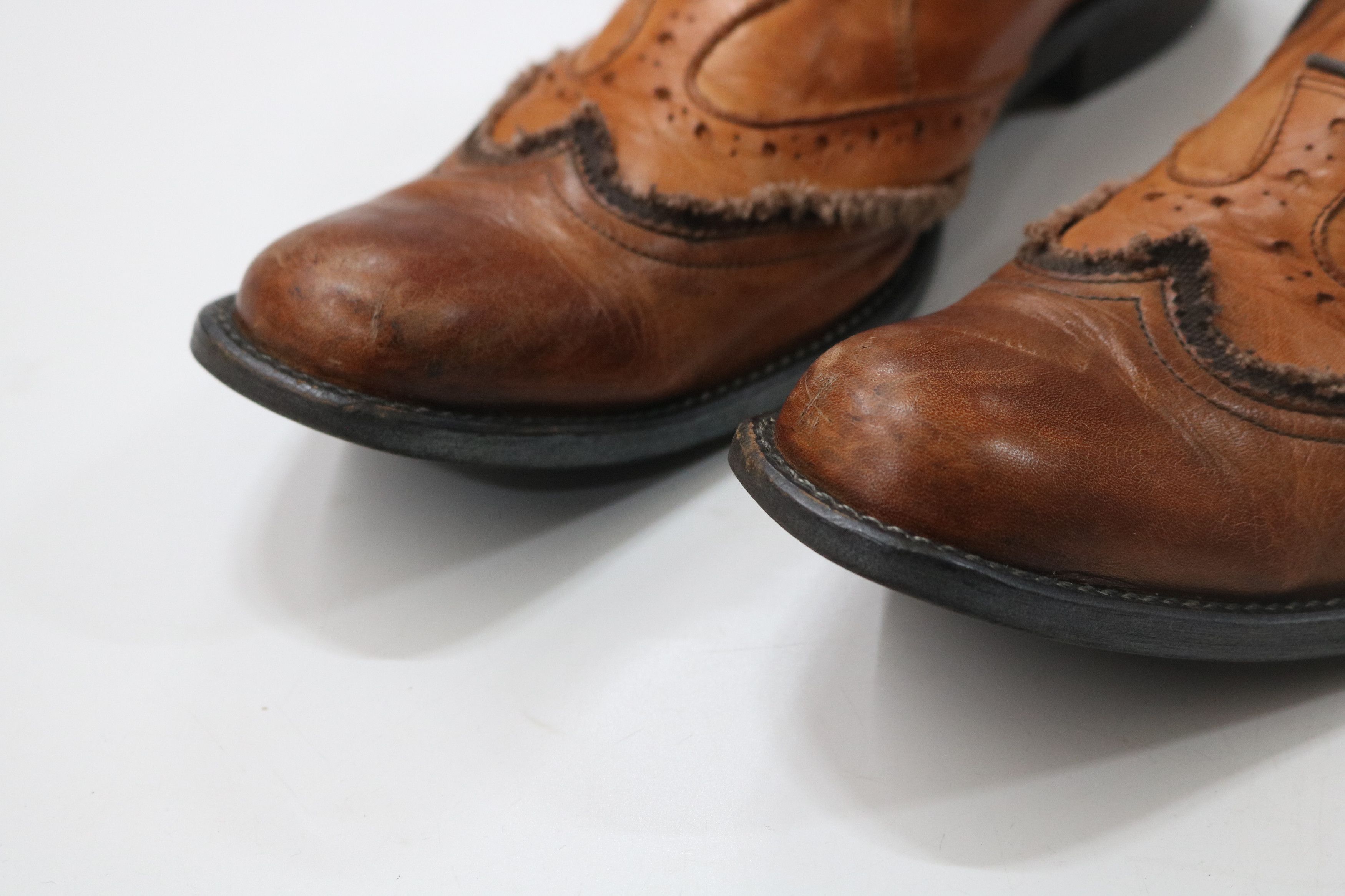 Japanese Brand WHOOP DE DOO Leather Wingtip Shoes Size US 8.5 / EU 41-42 - 3 Thumbnail