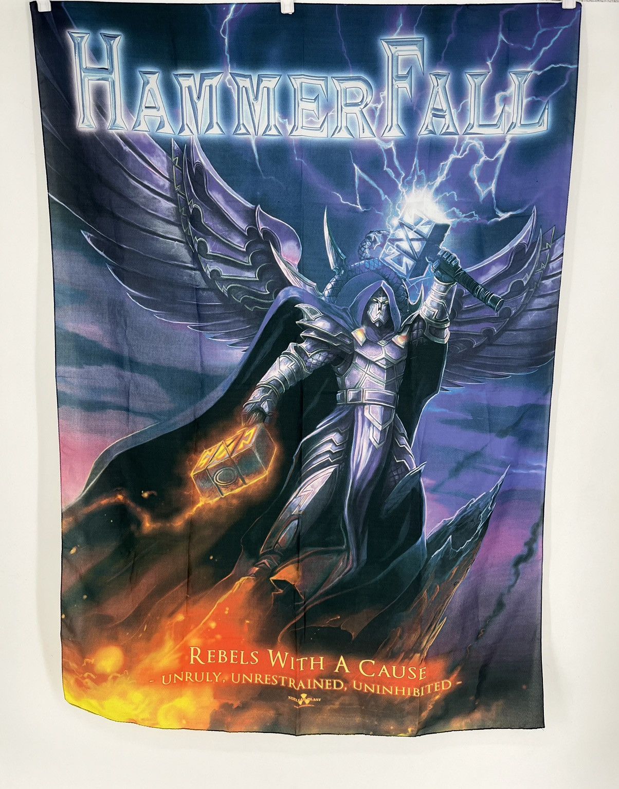 Band Tees × Vintage Rare Vintage Scarf HammerFall Skeleton. Pushed Y2K style Size ONE SIZE - 1 Thumbnail