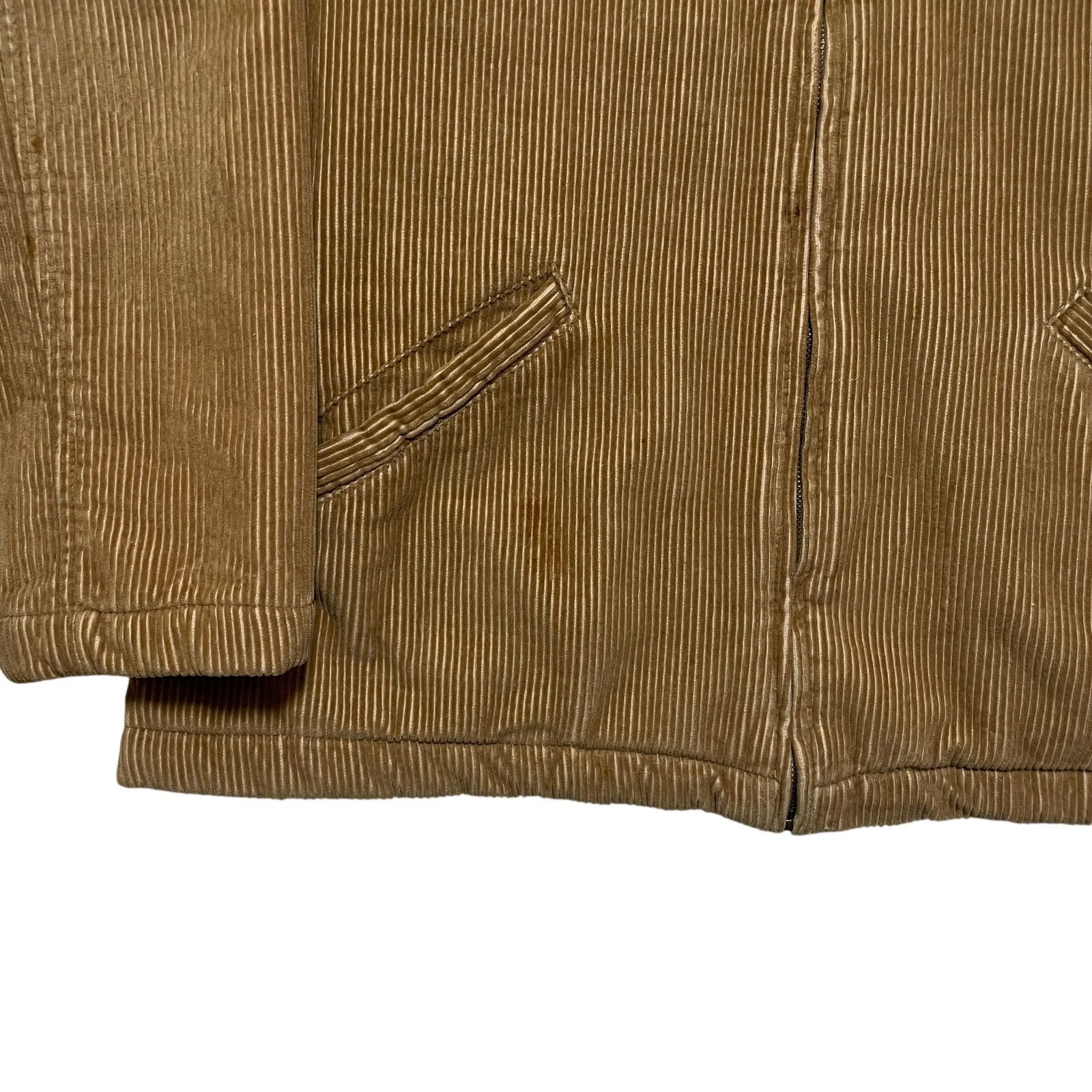 H&M Vintage 90s H&M Brown Corduroy Wide Wale Full Zip Jacket XL Size US XL / EU 56 / 4 - 2 Thumbnail