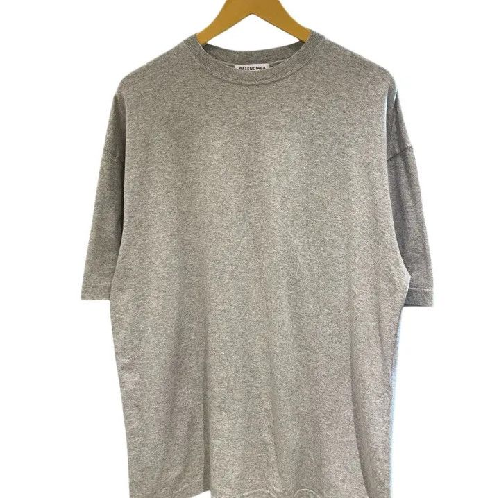 Balenciaga Balenciaga Gray Logo Embroidered Short Sleeve T-Shirt Size US XS / EU 42 / 0 - 1 Thumbnail