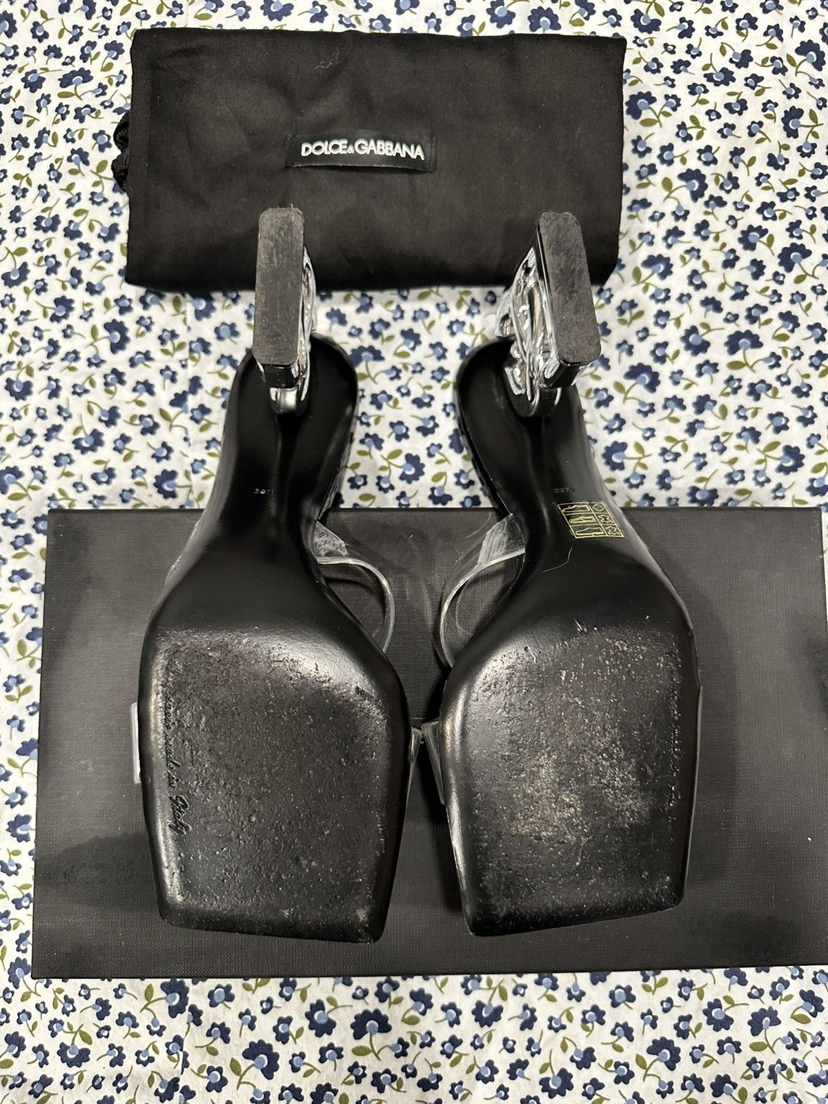 Dolce & Gabbana Dolce and Gabbana Black Clear Sandals EURO Size 39.5 US 9.5 Size US 9.5 / IT 39.5 - 9 Thumbnail