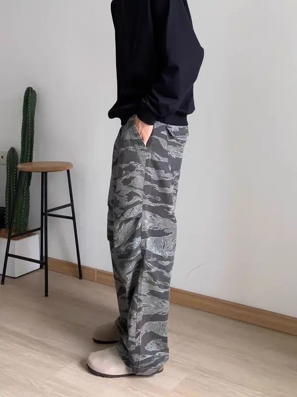 Japanese Brand Vintage Washed Loose Fit Outdoor Workwear Camo Pants Size US 34 / EU 50 - 8 Thumbnail