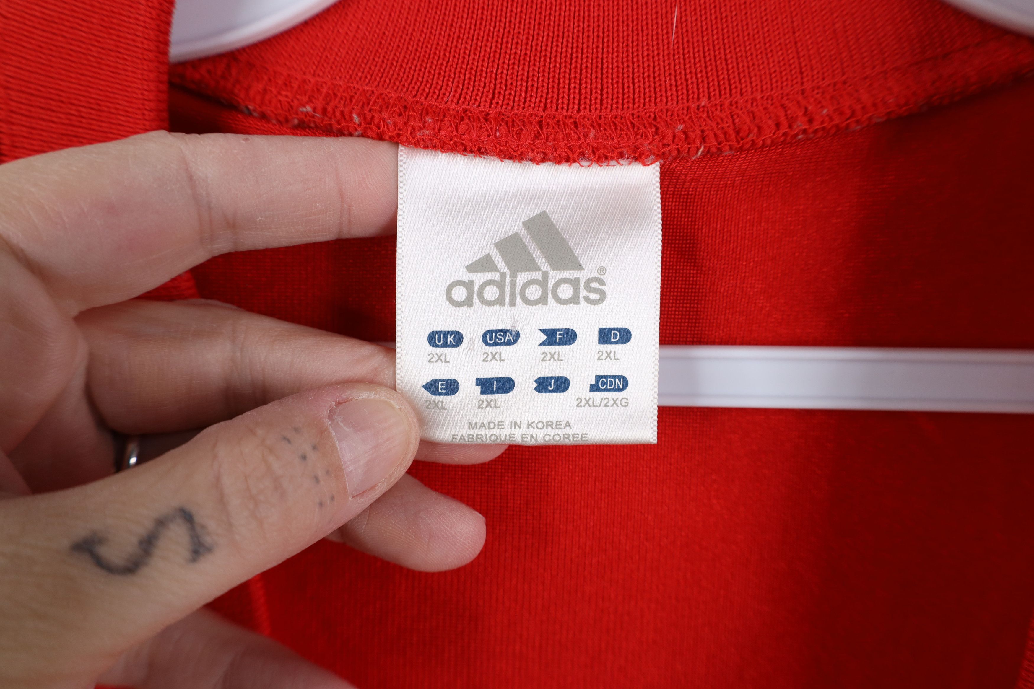 Adidas Vintage 90s Adidas University Football Jersey Red #10 Size US XXL / EU 58 / 5 - 9 Thumbnail