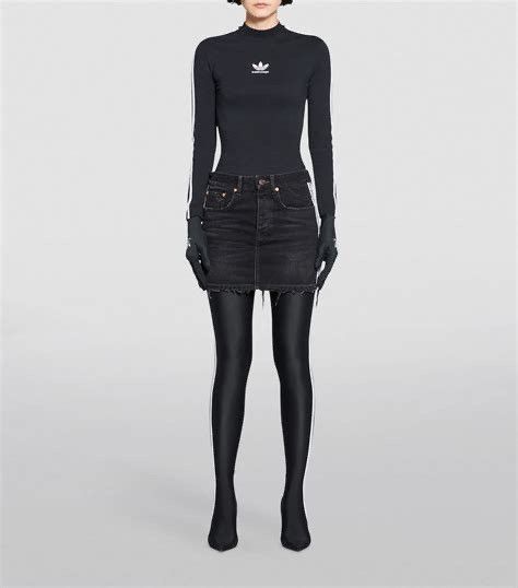 Adidas × Balenciaga Balenciaga × Adidas Black Denim Mini Skirt Size 26" / US 2 / IT 38 - 1 Thumbnail