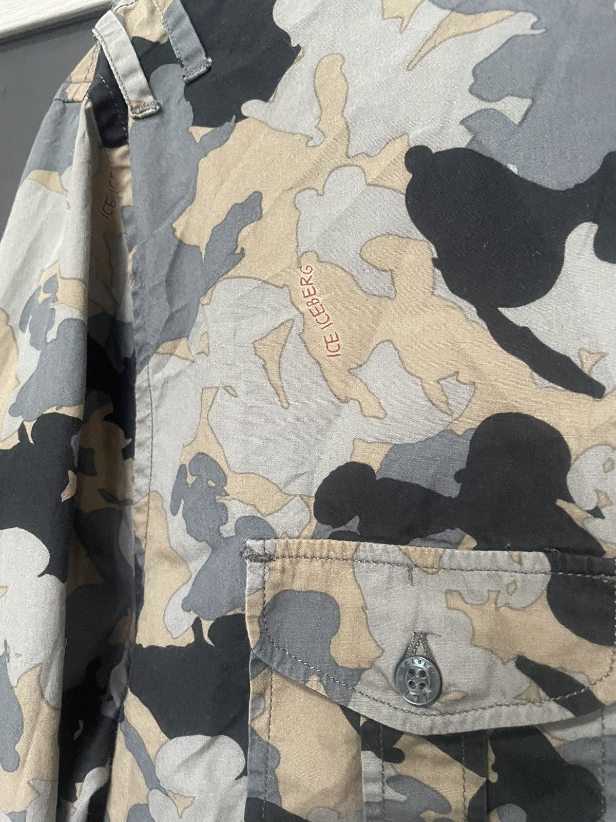 Iceberg × Peanuts Iceberg Snoopy Monogram Shirt Camo Logo Longsleeve Ice Size US XL / EU 56 / 4 - 7 Thumbnail