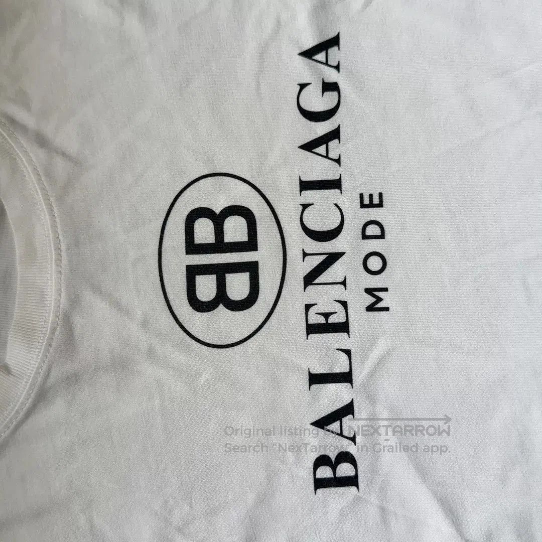 Balenciaga Balenciaga White Logo Short Sleeve T. Size S / US 4 / IT 40 - 2 Thumbnail