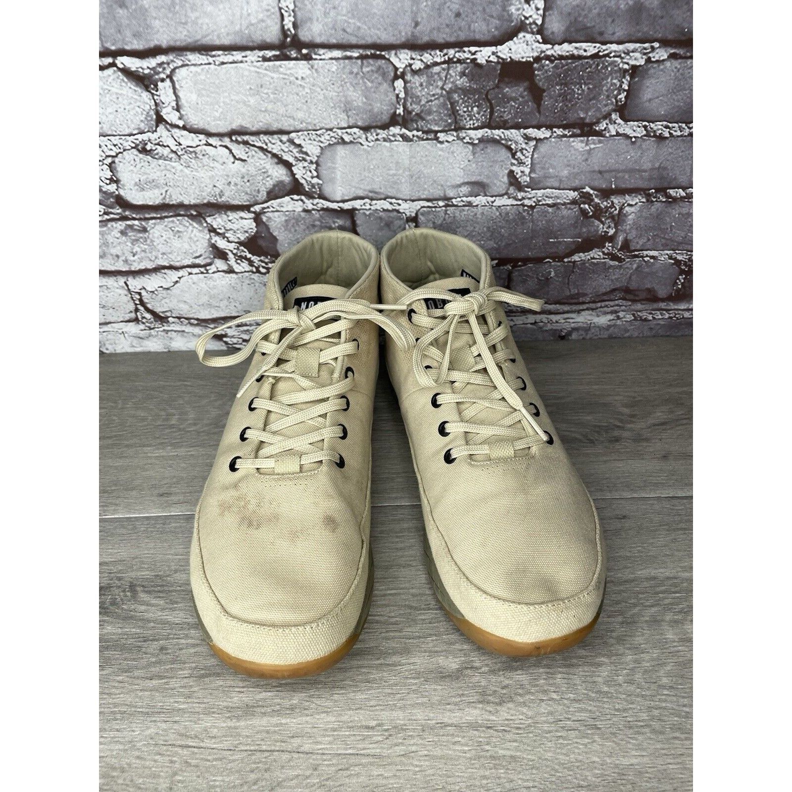 Other Nobull Mid Desert Trainer Canvas Beige Fabric Lace Up Sneake Size US 13 / EU 46 - 5 Thumbnail