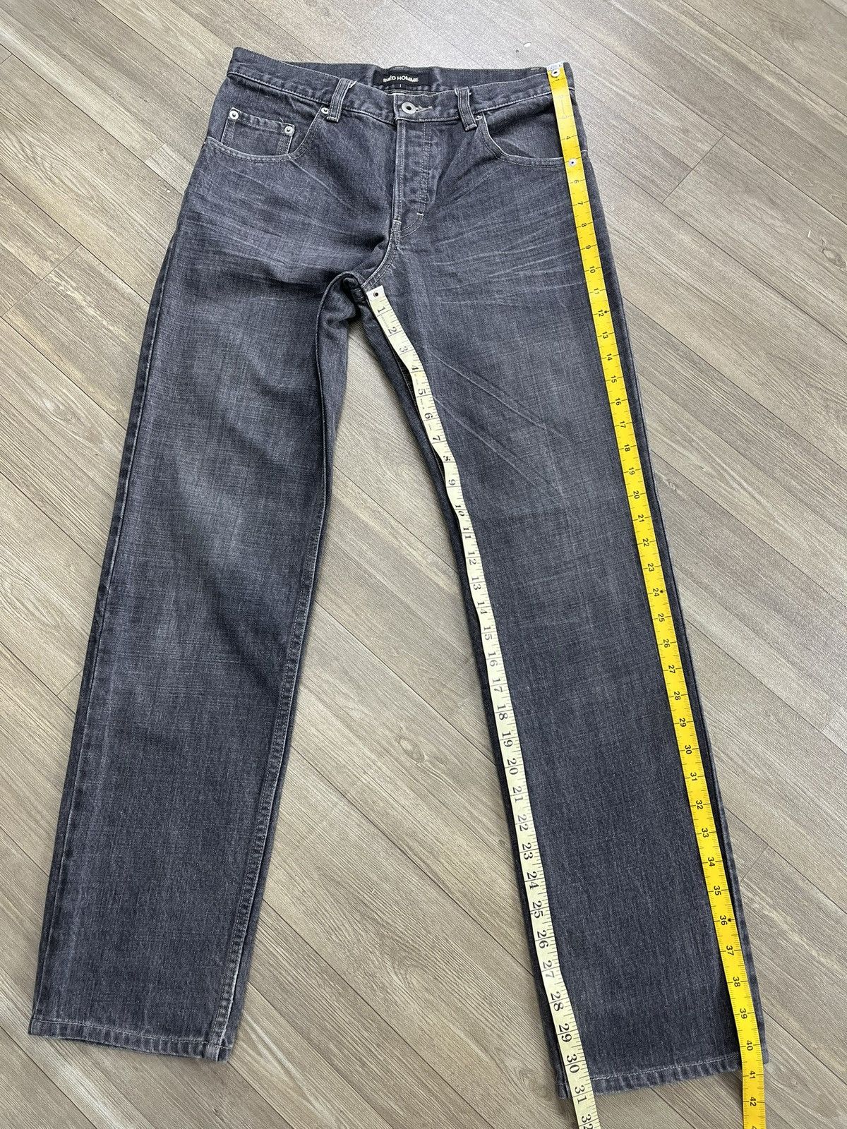 Yohji Yamamoto 🇯🇵Vintage Ined Homme by Yohji Yamamoto Straight Jeans Size US 29 - 16 Thumbnail