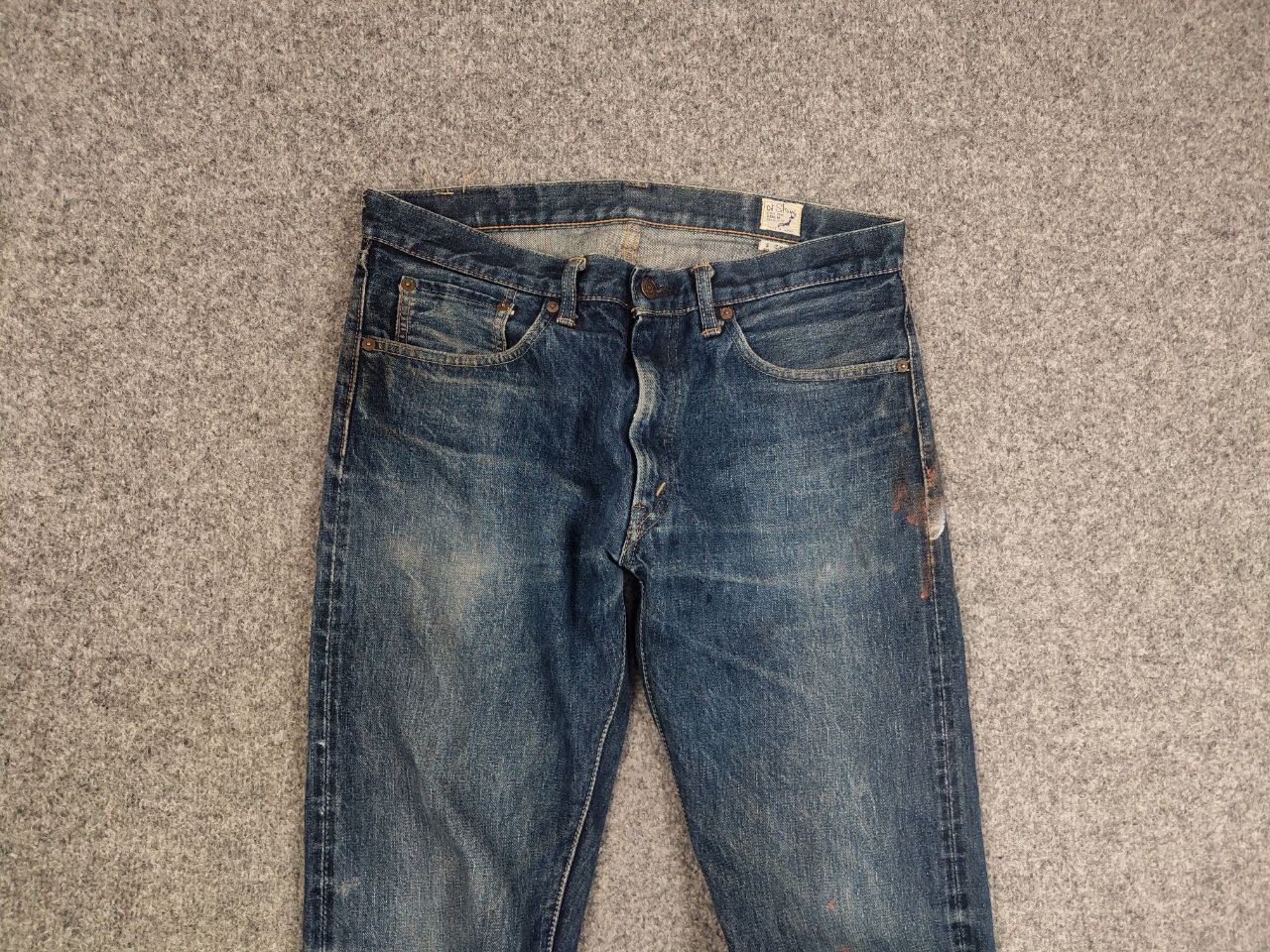 Orslow Vintage OrSlow Japan Selvedge Distressed paint Denim Jeans Size US 32 / EU 48 - 8 Thumbnail