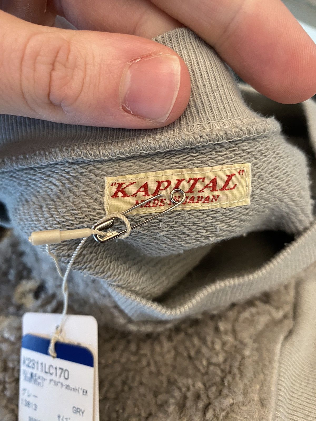 Kapital Kapital Grizzly Fur Grey Crewneck Size US XL / EU 56 / 4 - 2 Thumbnail