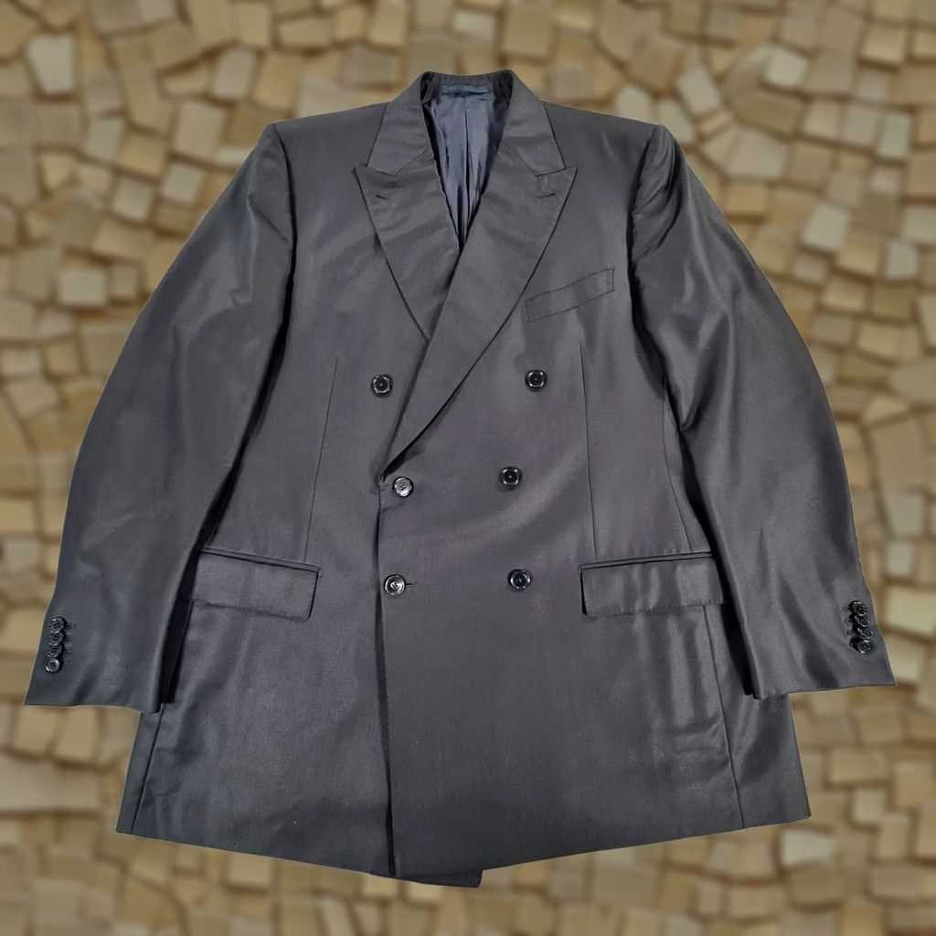 Ermenegildo Zegna Ermenegildo Zegna Blazer Mens Wool Double Breasted Blue 48 R Su Misura Jacket Size 48R - 1 Thumbnail