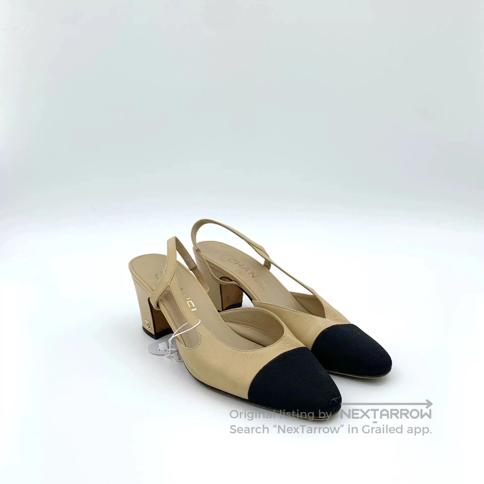 Chanel Chanel Slingback Leather Sandals. Size US 5 / IT 35 - 2 Thumbnail