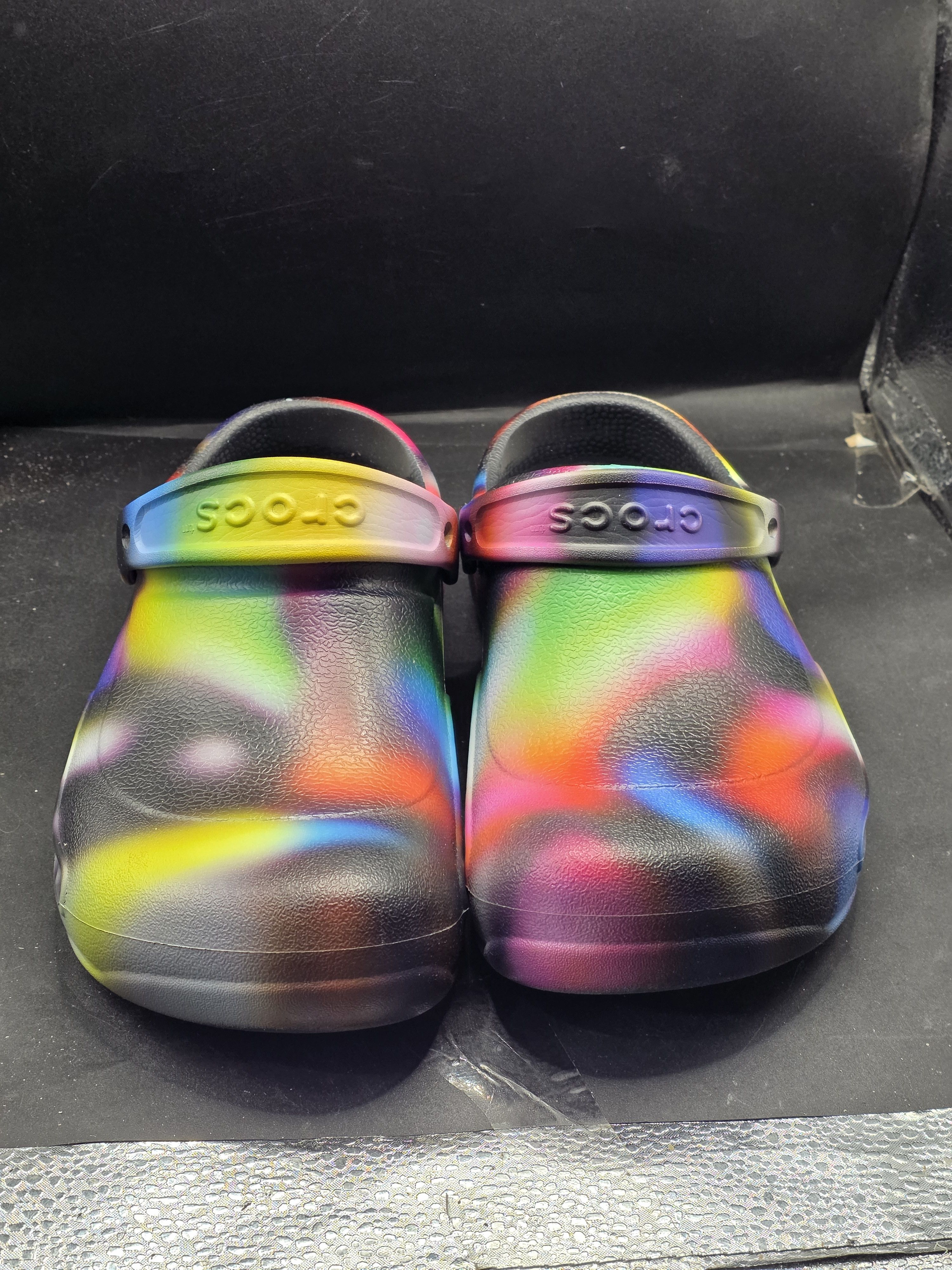 Crocs Authentic Crocs Rainbow Tie Dye Clogs Black Multicolor Size US 10 / IT 40 - 1 Thumbnail
