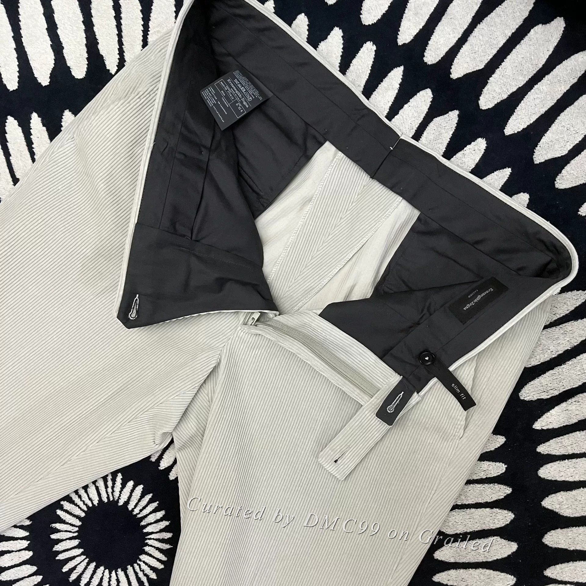 Ermenegildo Zegna Ermenegildo Zegna Gray Corduroy Trousers Size US 34 / EU 50 - 2 Thumbnail