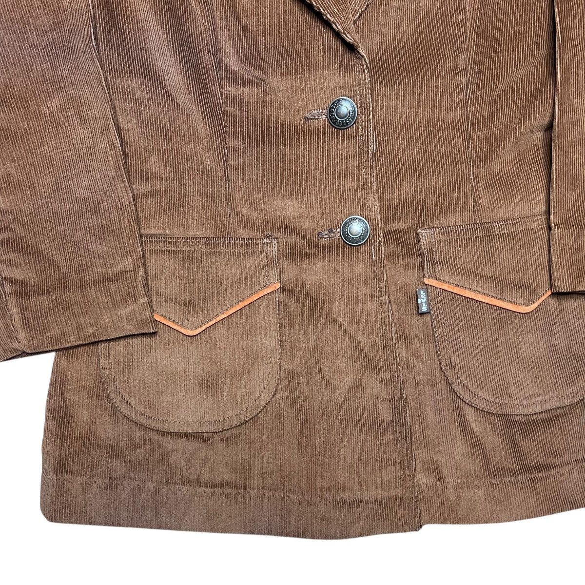 Levi's × Vintage Vintage 1970s Levi’s Two Pocket Brown Corduroy Blazer Jacket Size S / US 4 / IT 40 - 15 Thumbnail