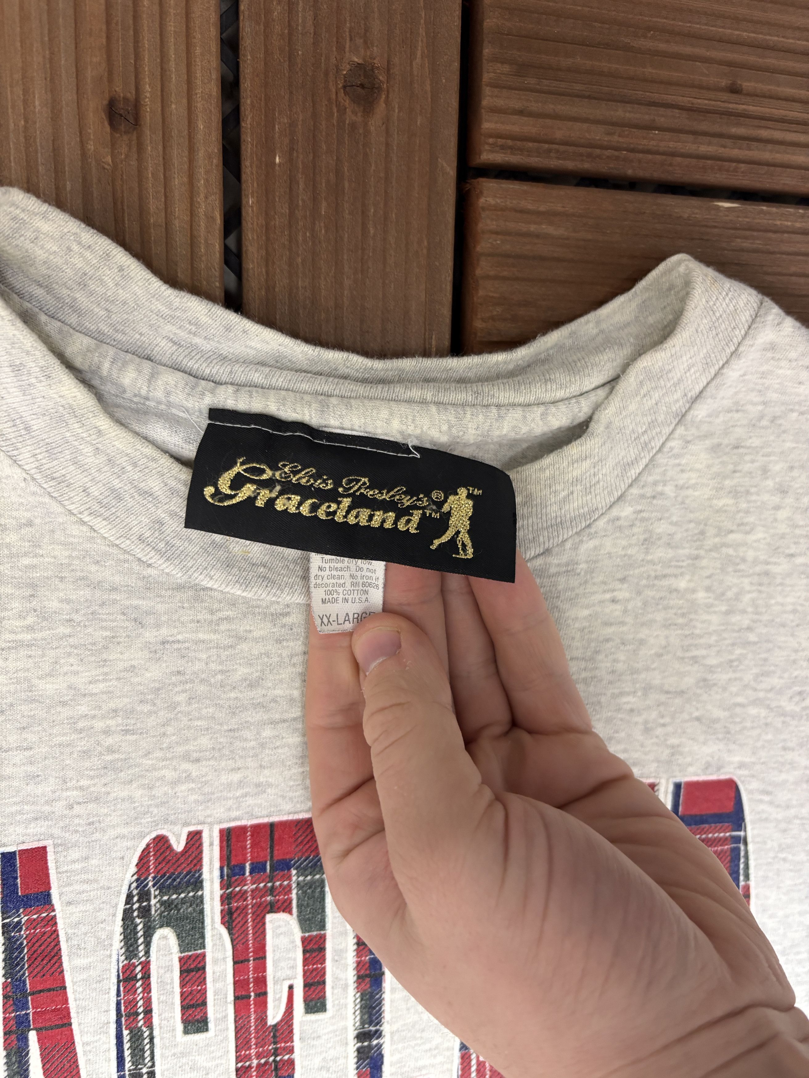 Vintage Graceland Home Of Elvis Presley Vintage Grey T-Shirt Tee Size US XXL / EU 58 / 5 - 5 Thumbnail