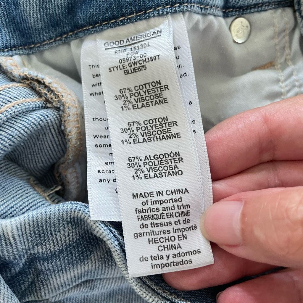 Other Good American Good Waist Distressed Jeans High Rise Blue675 Size 28" / US 6 / IT 42 - 8 Thumbnail