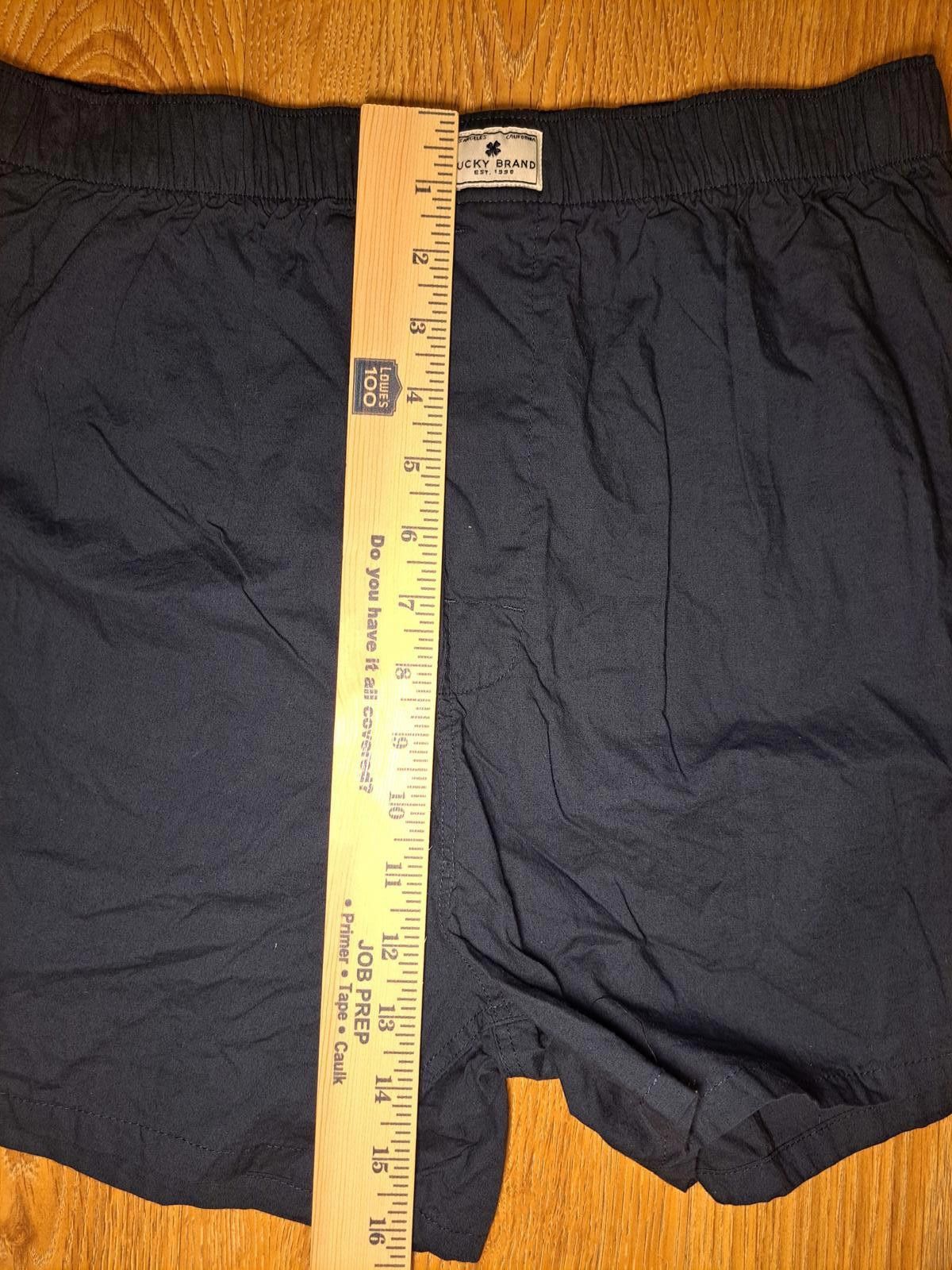 Lucky Brand Lucky Brand Boxers Mens Large Navy Blue 100% Cotton Size ONE SIZE - 6 Thumbnail