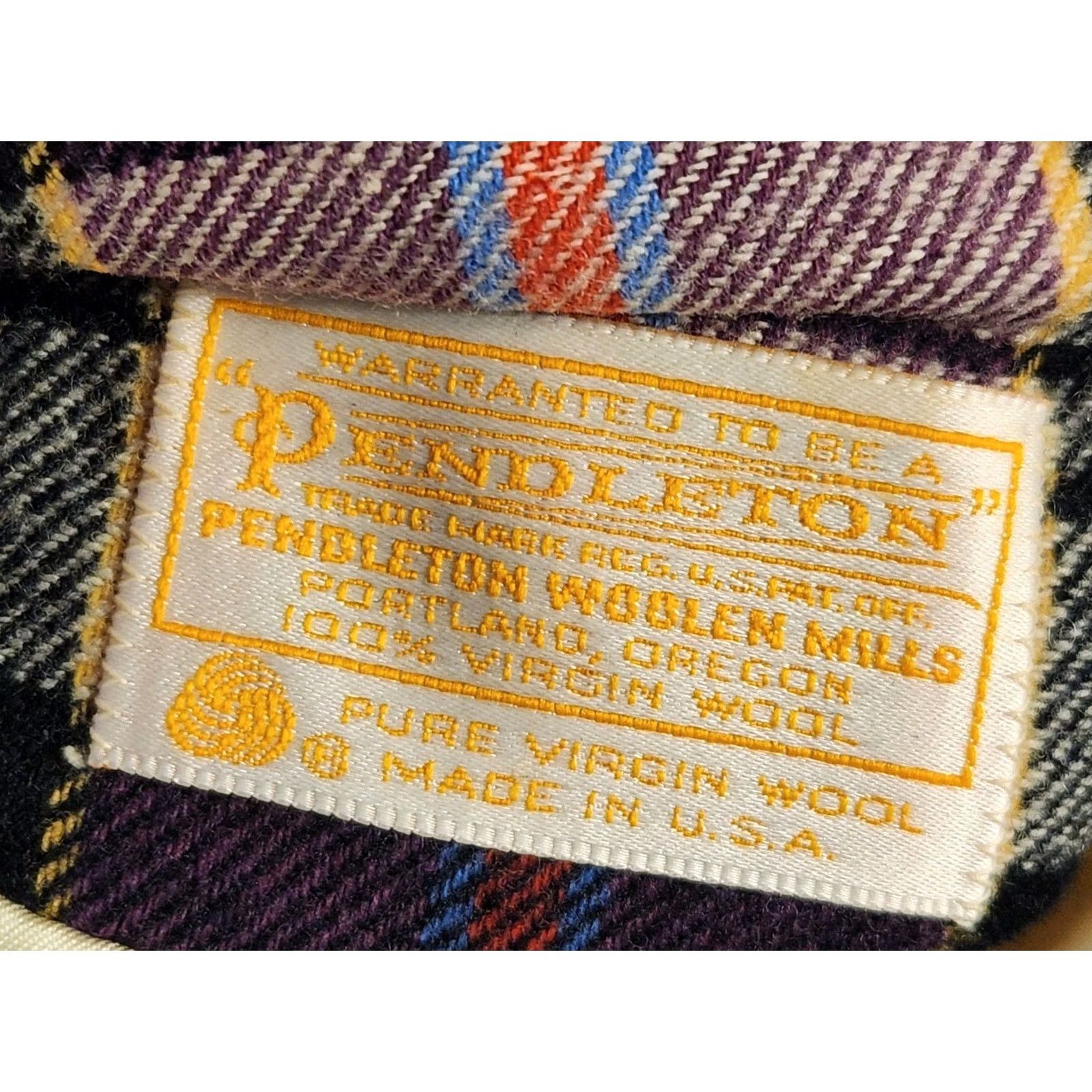 Pendleton VINTAGE Pendleton Blazer Womens Purple Check 100% Wool Mid-Length L Buttoned Jacket Blazer Women Size L / US 10 / IT 46 - 3 Thumbnail