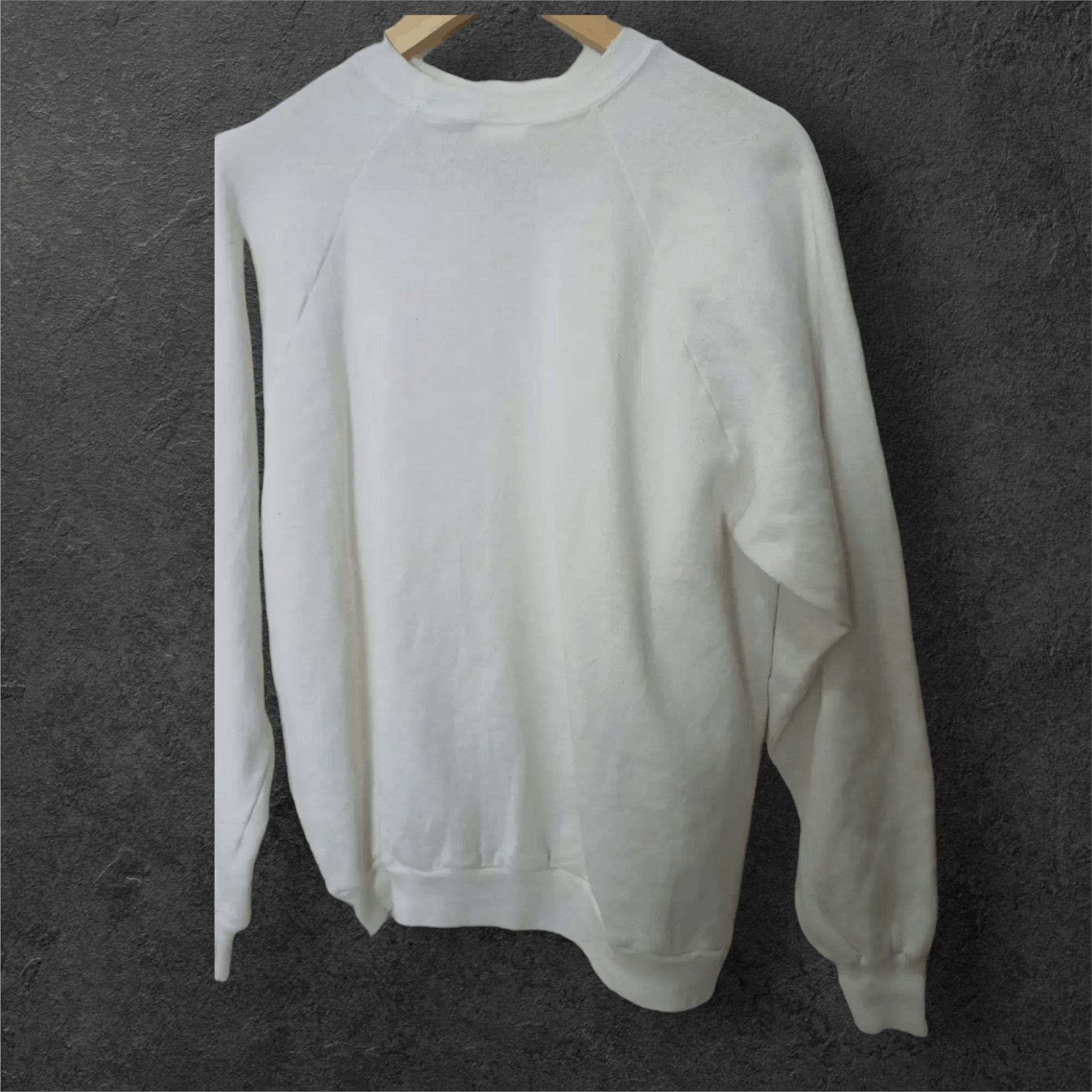 Hanes Vintage HANES Plain White Sweatshirt Size US XL / EU 56 / 4 - 3 Thumbnail