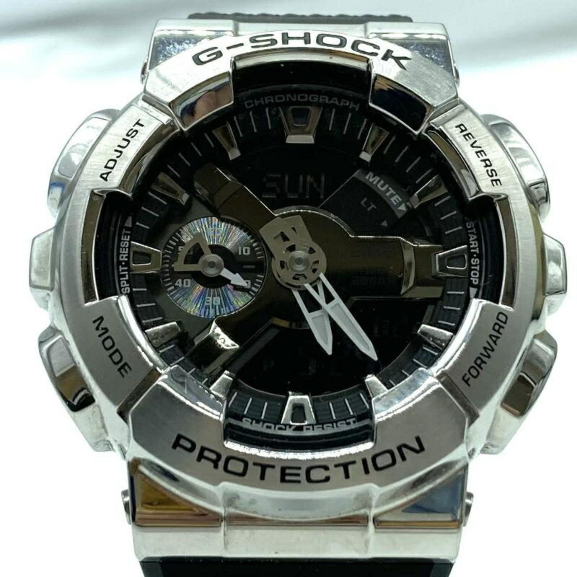 image of Casio G-Shock Watch Gm-110-1Ajf Casio G-Shock Analog-Digital Silver in Blue, Women's