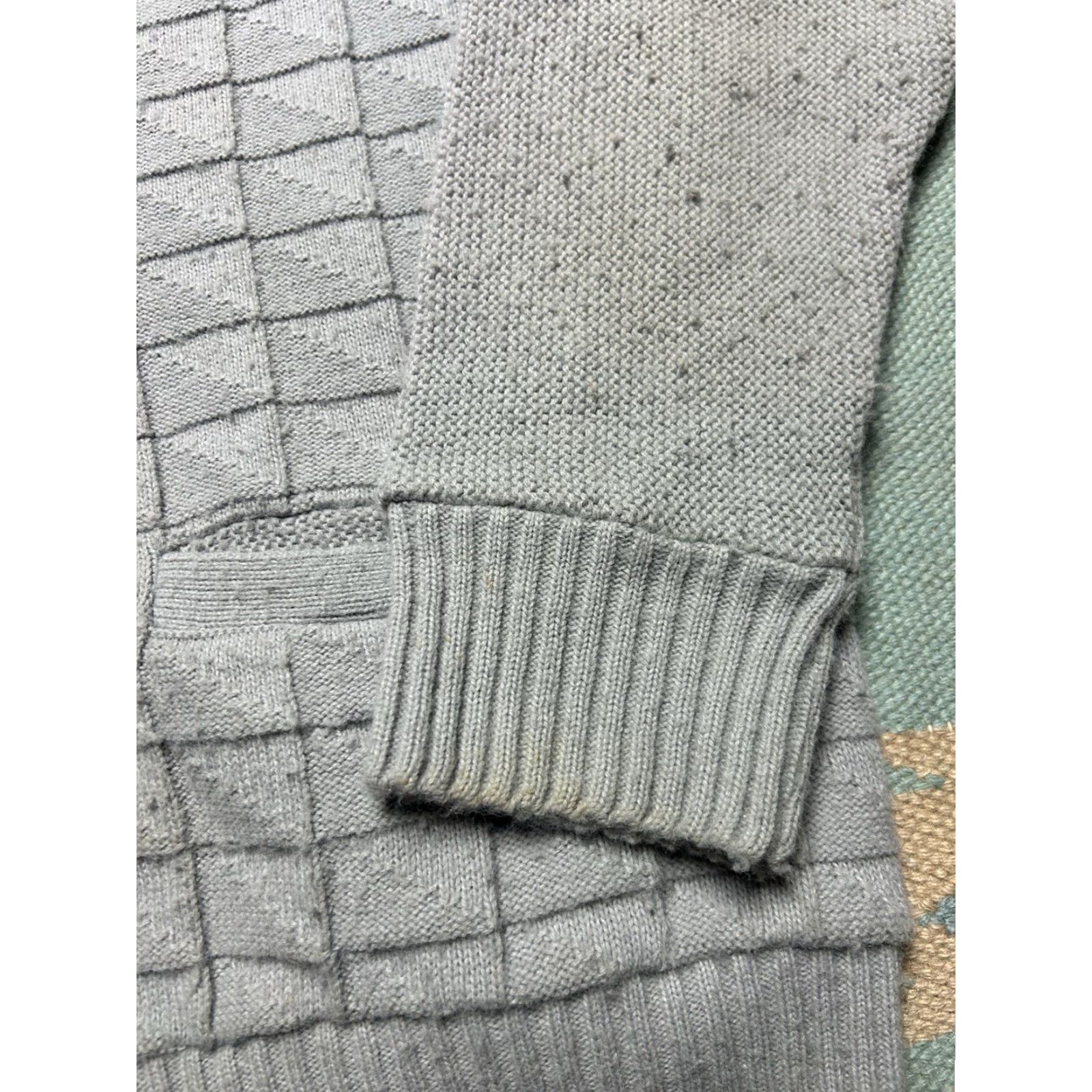 Vintage VINTAGE 70s Knit Cardigan Sweater Wool Blend Windowpane Gray AS IS Men’s Large Cardigan Wool Knit Gray Windowpane 70s Mens Large AS IS Size US L / EU 52-54 / 3 - 2 Thumbnail