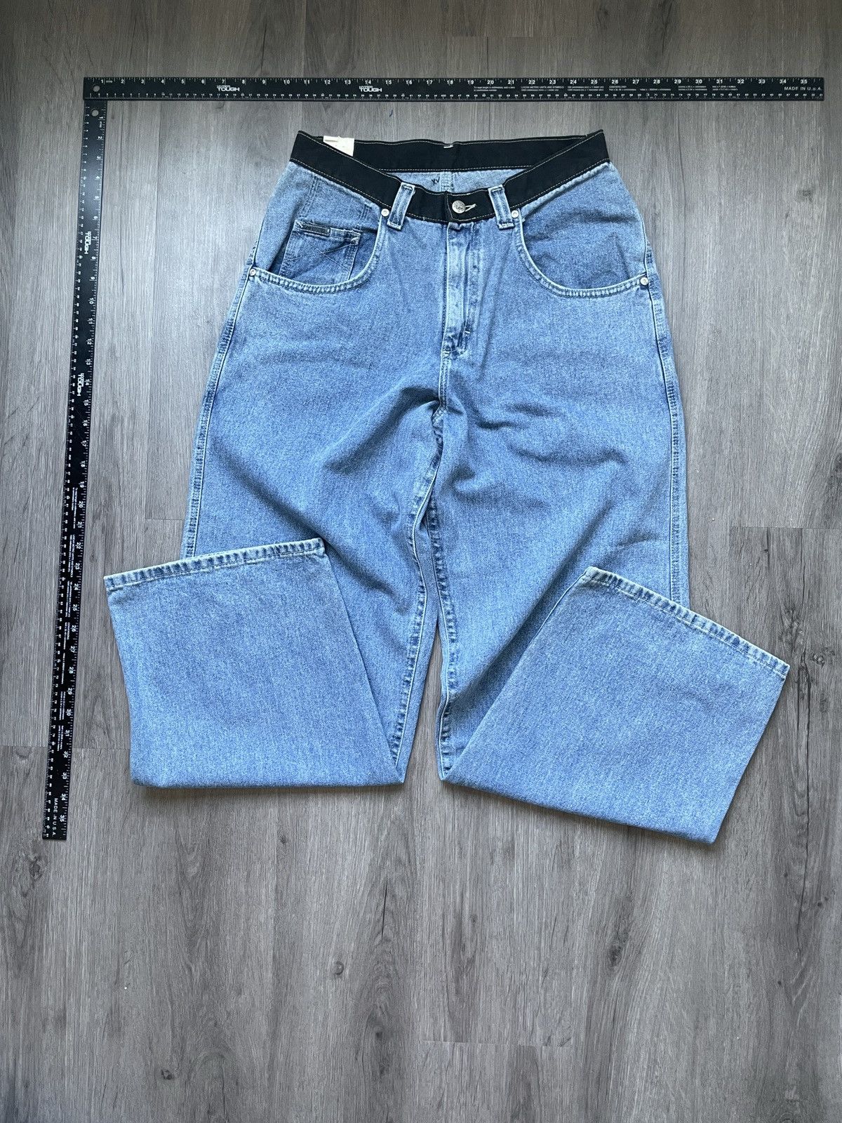 Lee Vintage 90’s Lee “Riveted Wide Leg” Baggy Jeans (Sz.32x32) Size US 32 / EU 48 - 6 Thumbnail