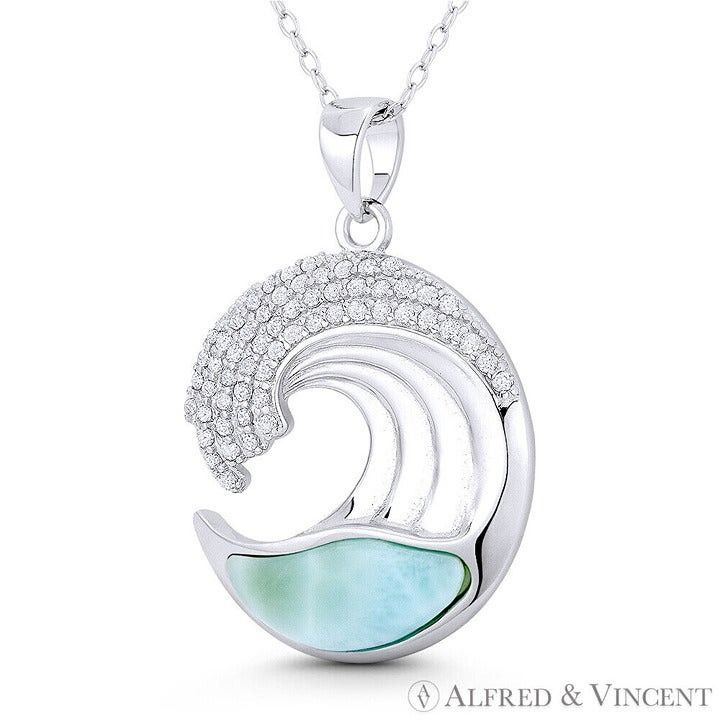 Other Sea wave Surfer Lab-Created Chalcedony CZ Crystal Pendant Size ONE SIZE - 1 Preview