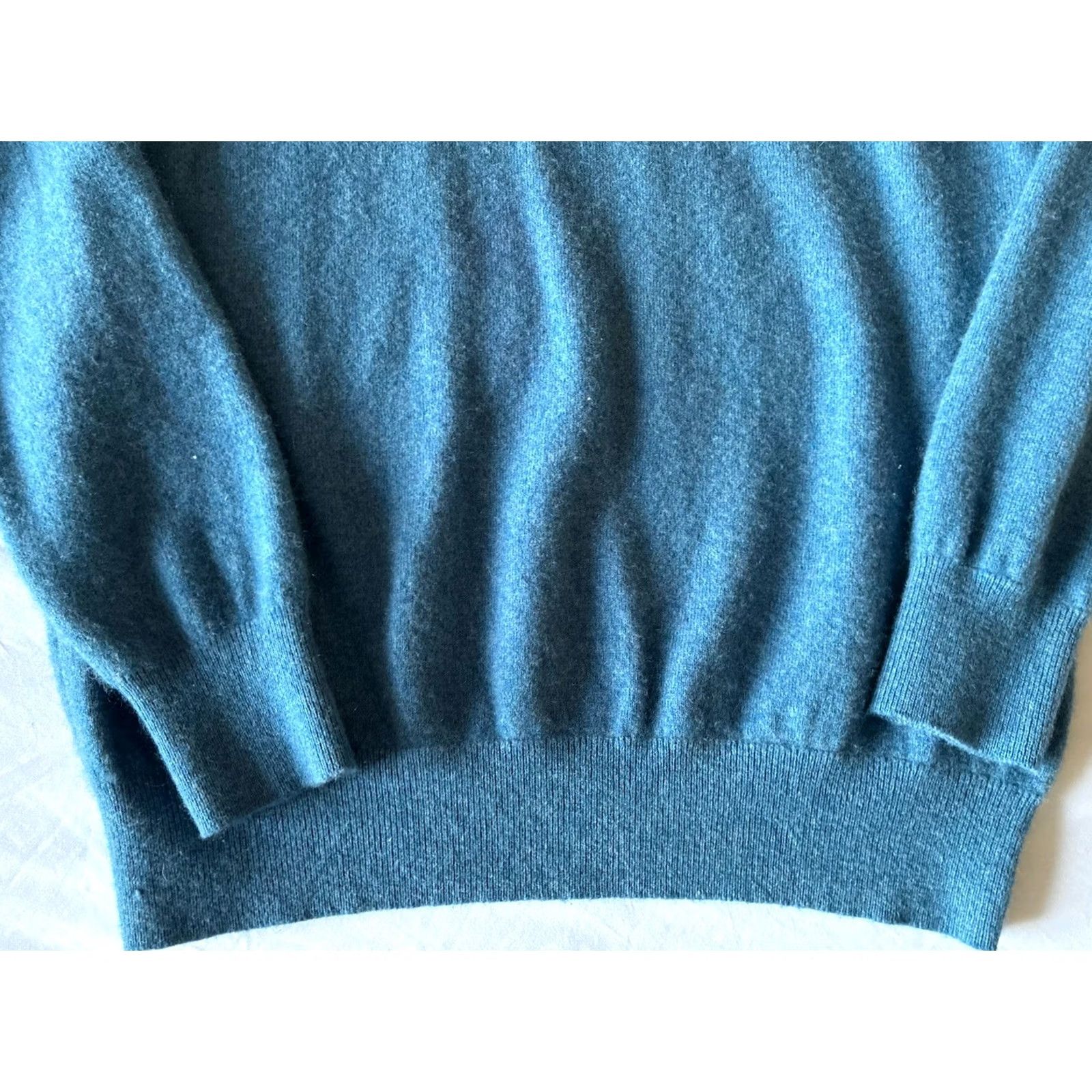 Neiman Marcus Neiman Marcus Men's 100% Cashmere 1/4-Zip Sweater Blue Large Long Sleeve Size US L / EU 52-54 / 3 - 3 Thumbnail