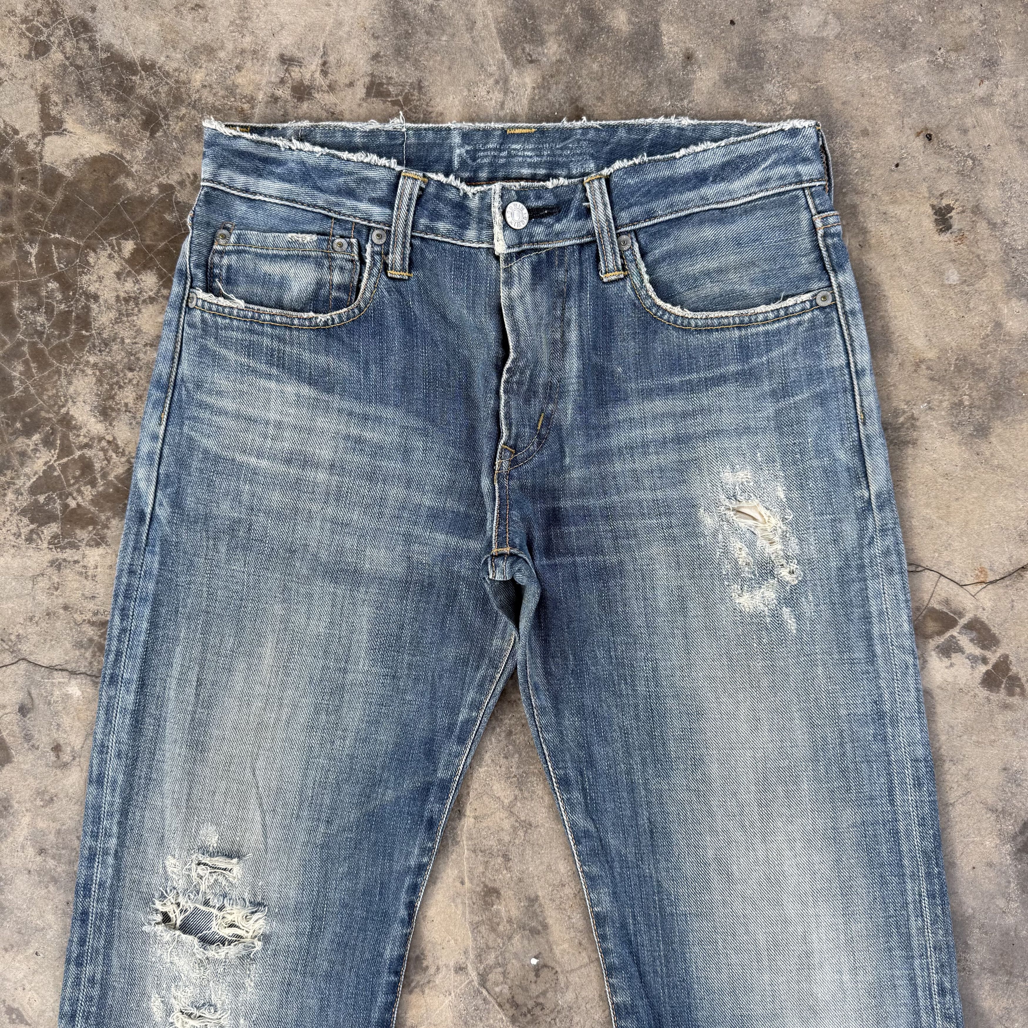 Edwin vintage Edwin distressed denim Jean pants Size US 30 / EU 46 - 2 Thumbnail