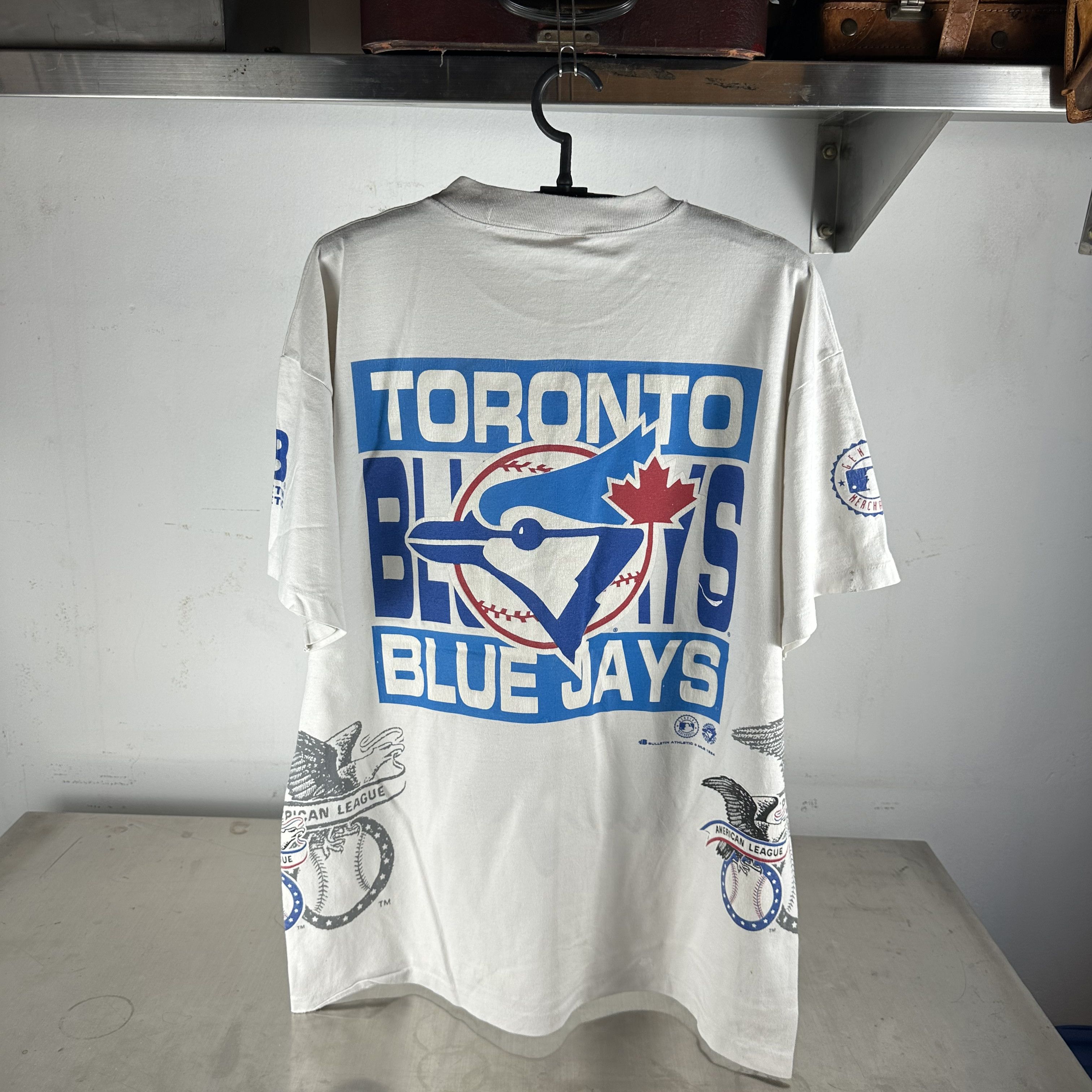 Vintage Vintage 90s Toronto Blue Jays Bulletin Athletic MLB AOP Tee Size US XL / EU 56 / 4 - 3 Thumbnail